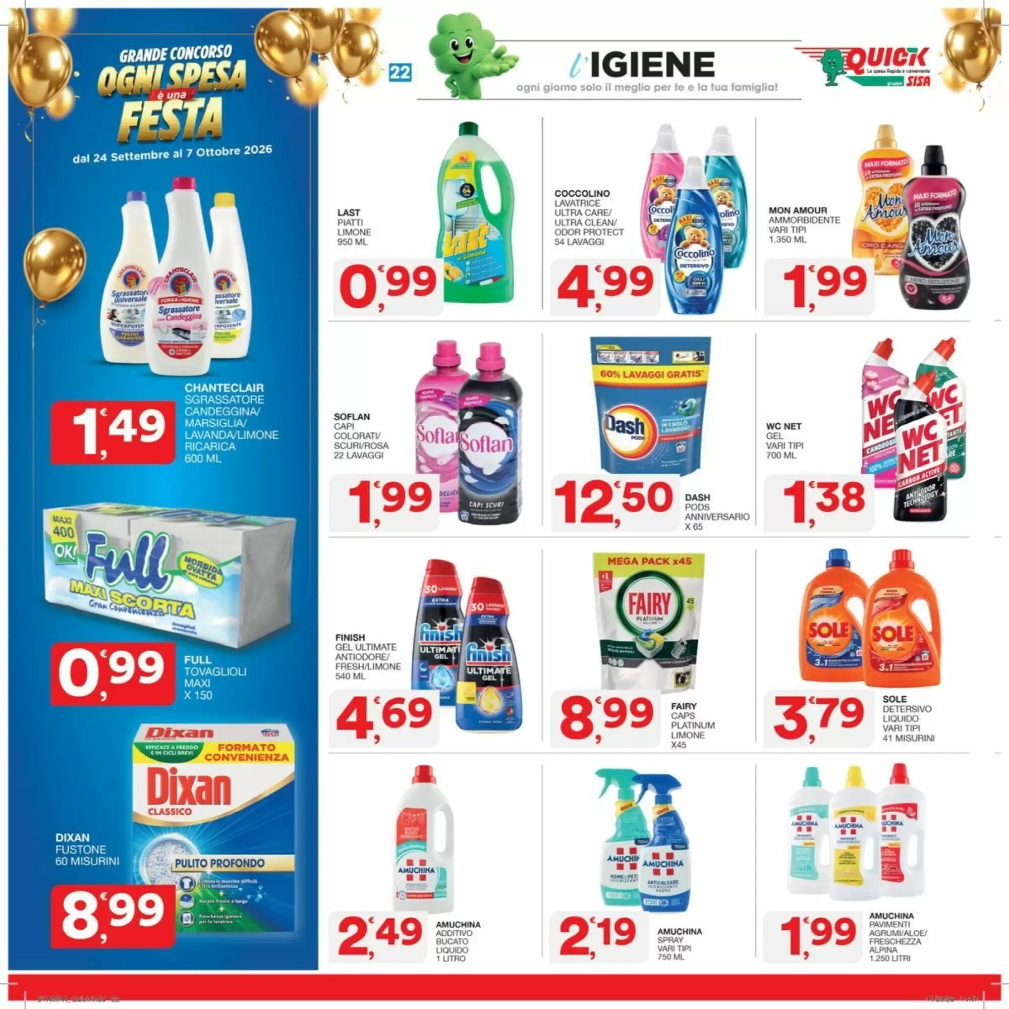Volantino promozionale Quick Sisa  valide dal 24/09/2026 - Pagina 22.