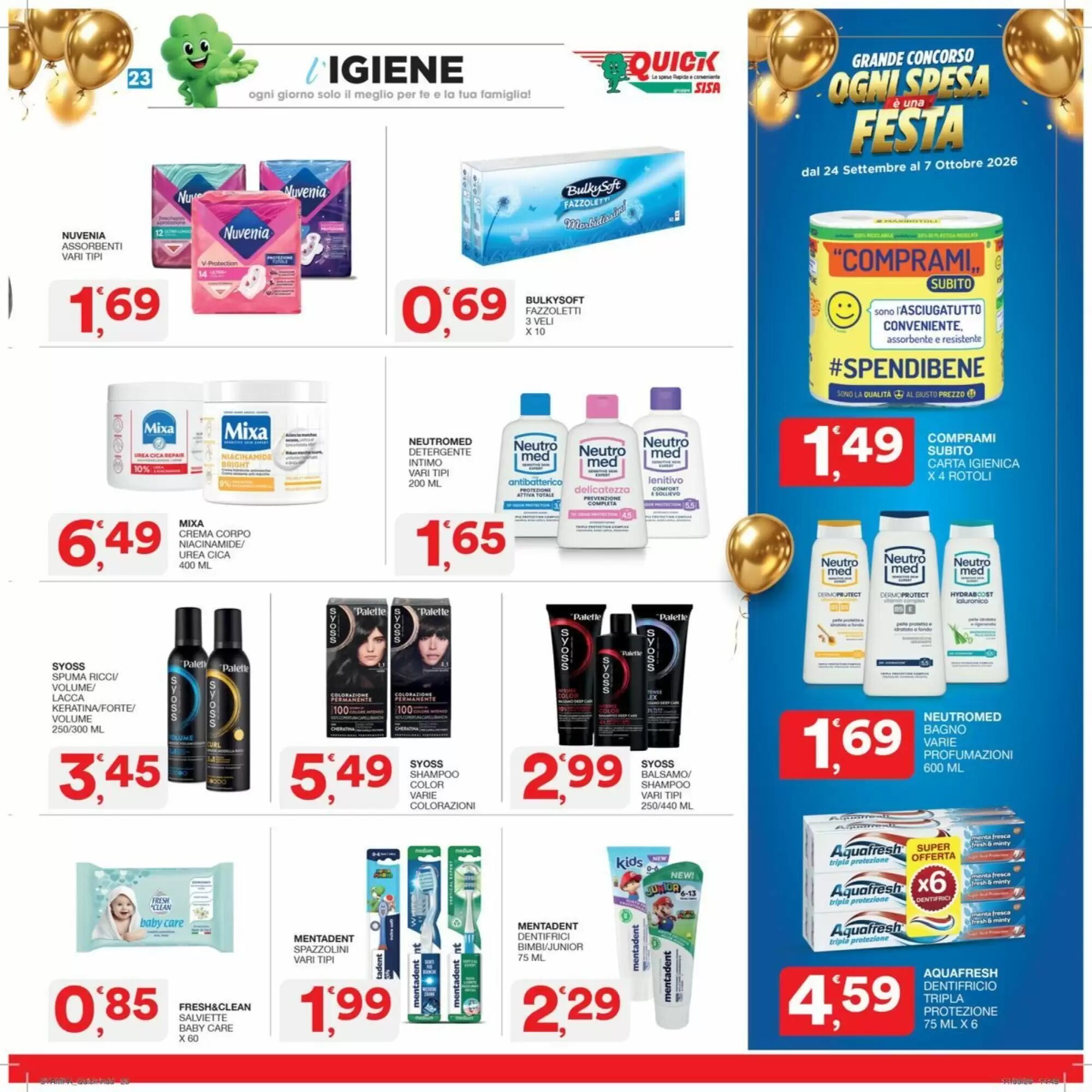 Volantino promozionale Quick Sisa  valide dal 24/09/2026 - Pagina 23.