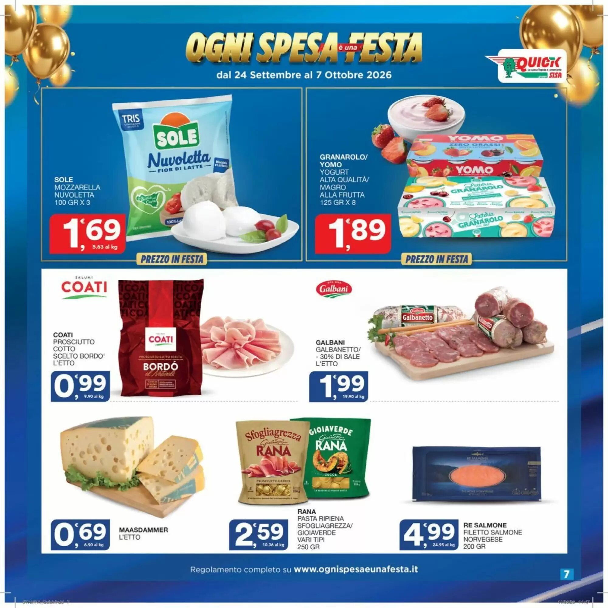 Volantino promozionale Quick Sisa  valide dal 24/09/2026 - Pagina 7.