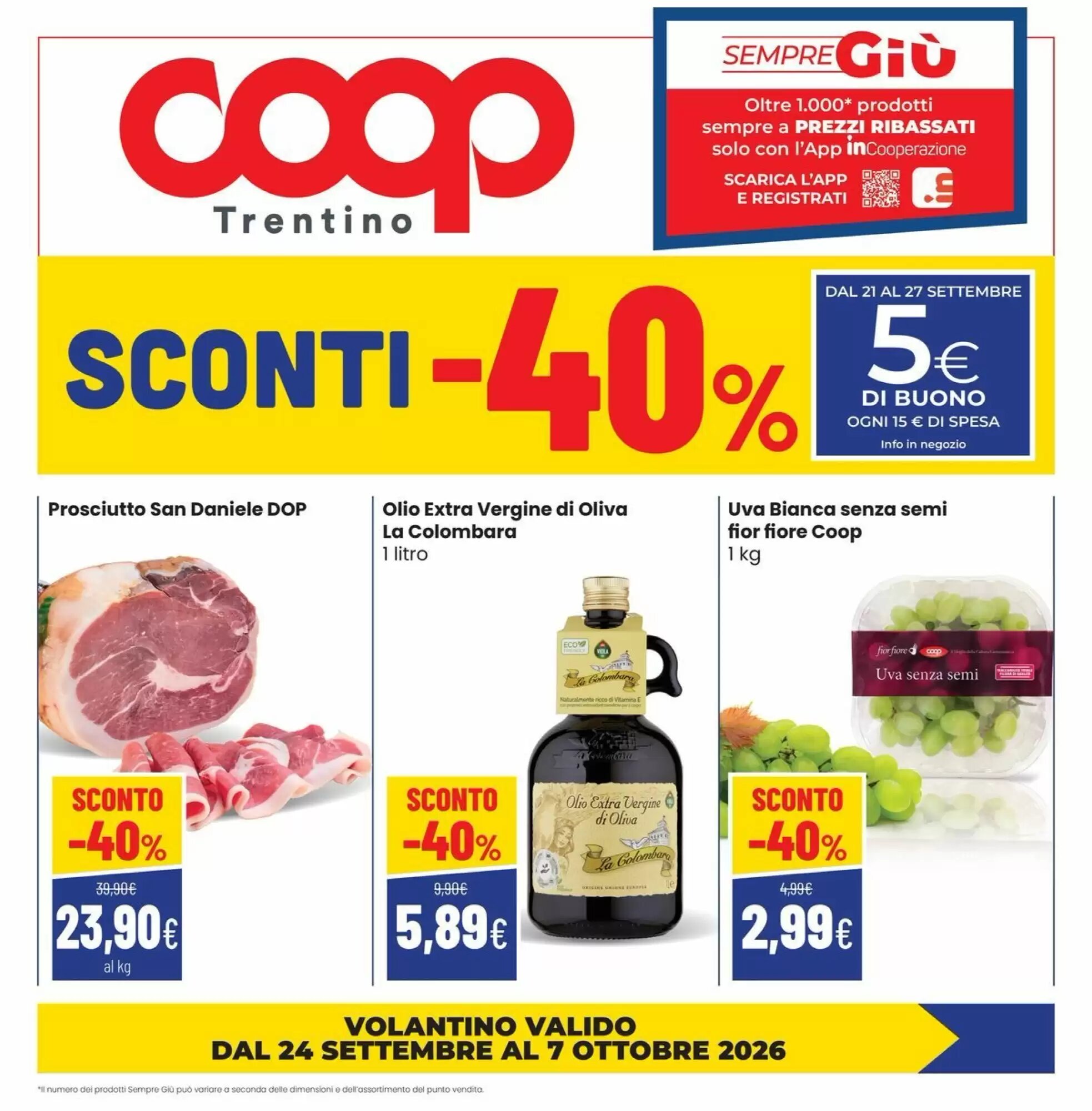 Volantino promozionale Coop Trentino valide dal 24/09/2026 - Pagina 1.