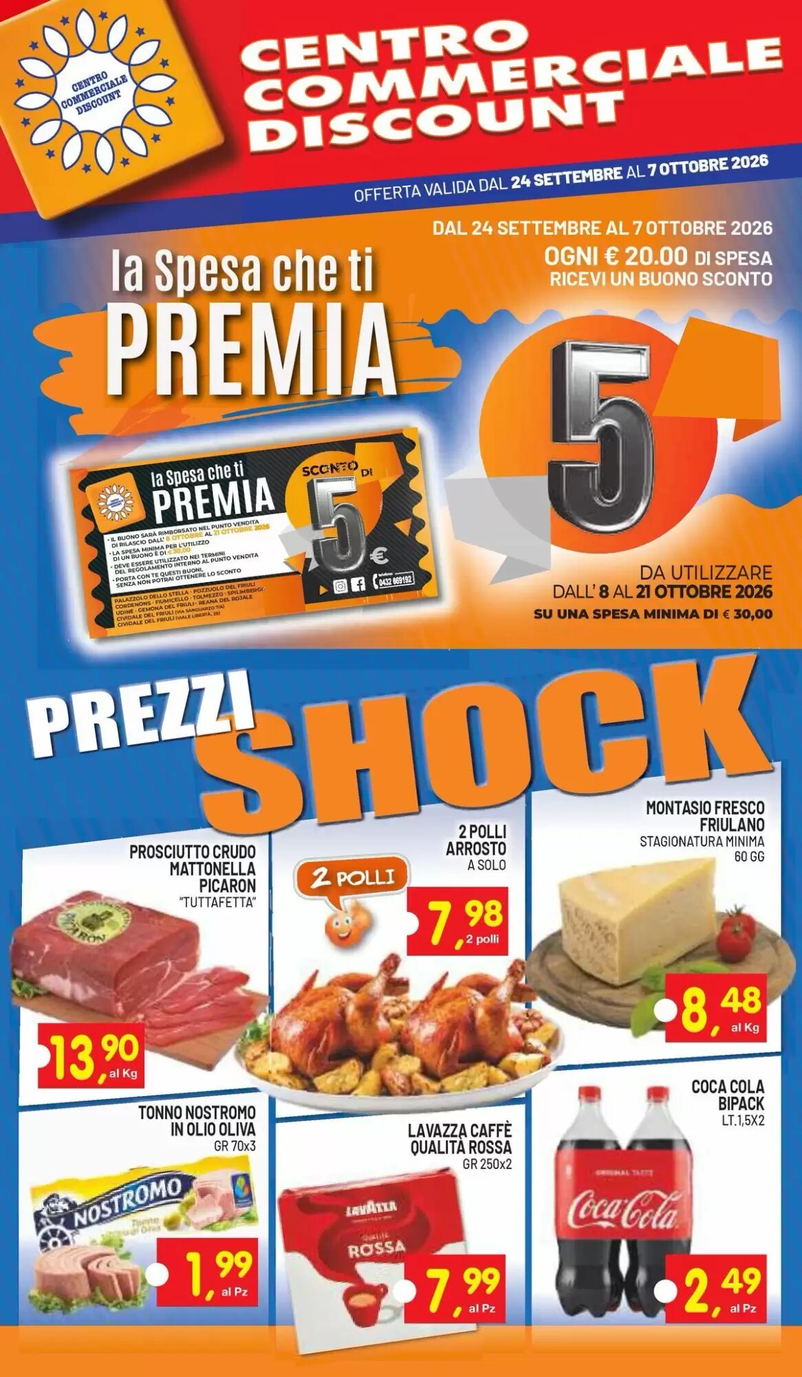 Volantino promozionale Centro Commerciale Discount valide dal 24/09/2026 - Pagina 1.