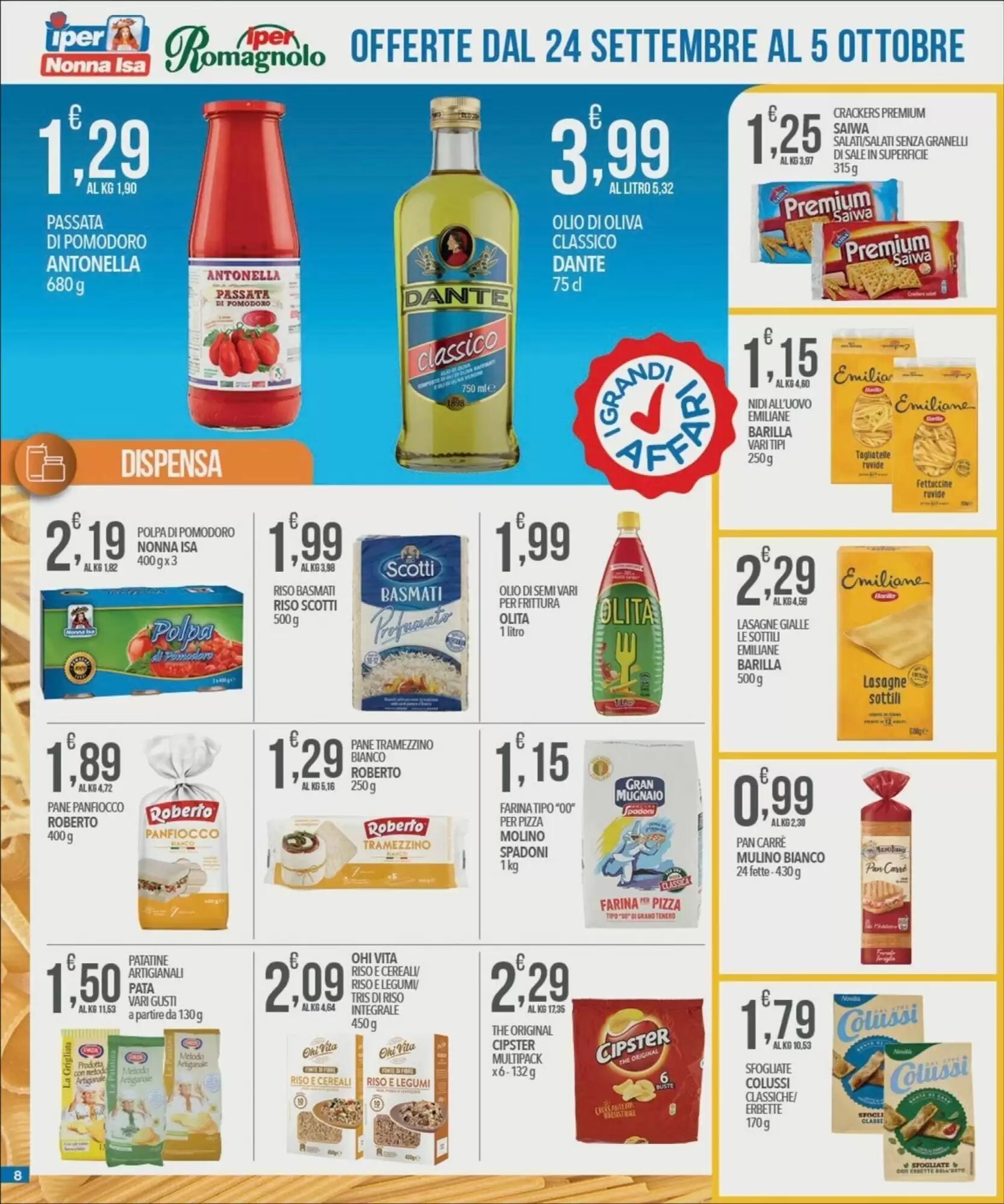Volantino promozionale Iper Romagnolo  valide dal 24/09/2026 - Pagina 8.