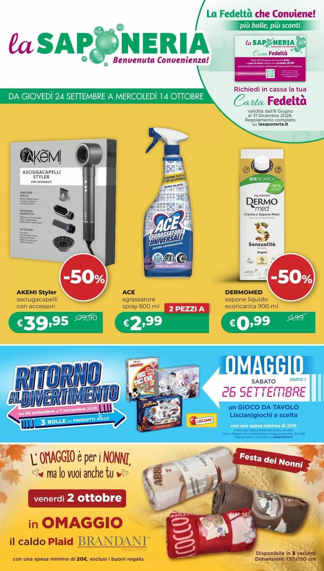 Volantino promozionale La Saponeria  valide dal 24/09/2026 - Pagina 1.