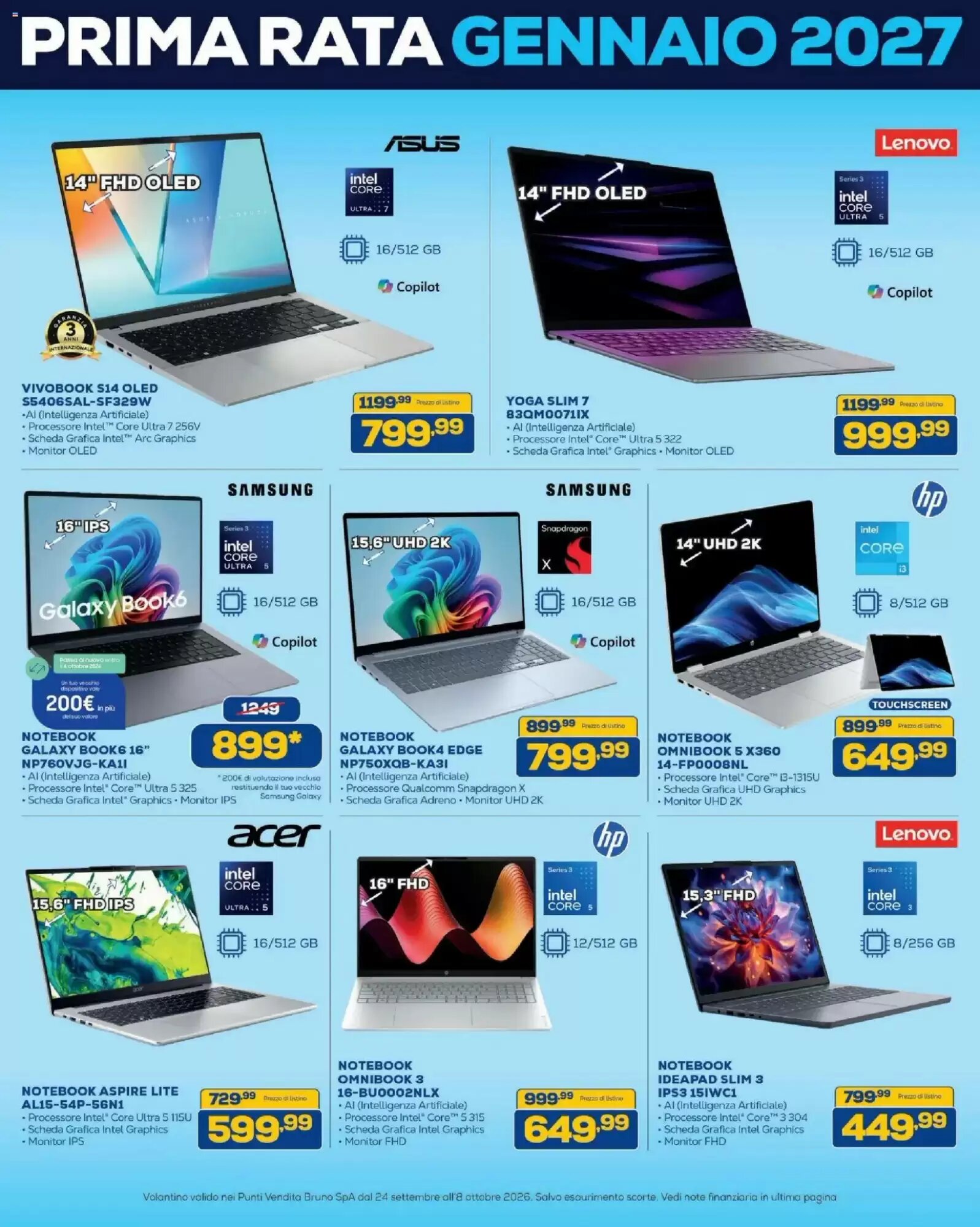 Volantino promozionale Euronics Bruno  valide dal 24/09/2026 - Pagina 19.