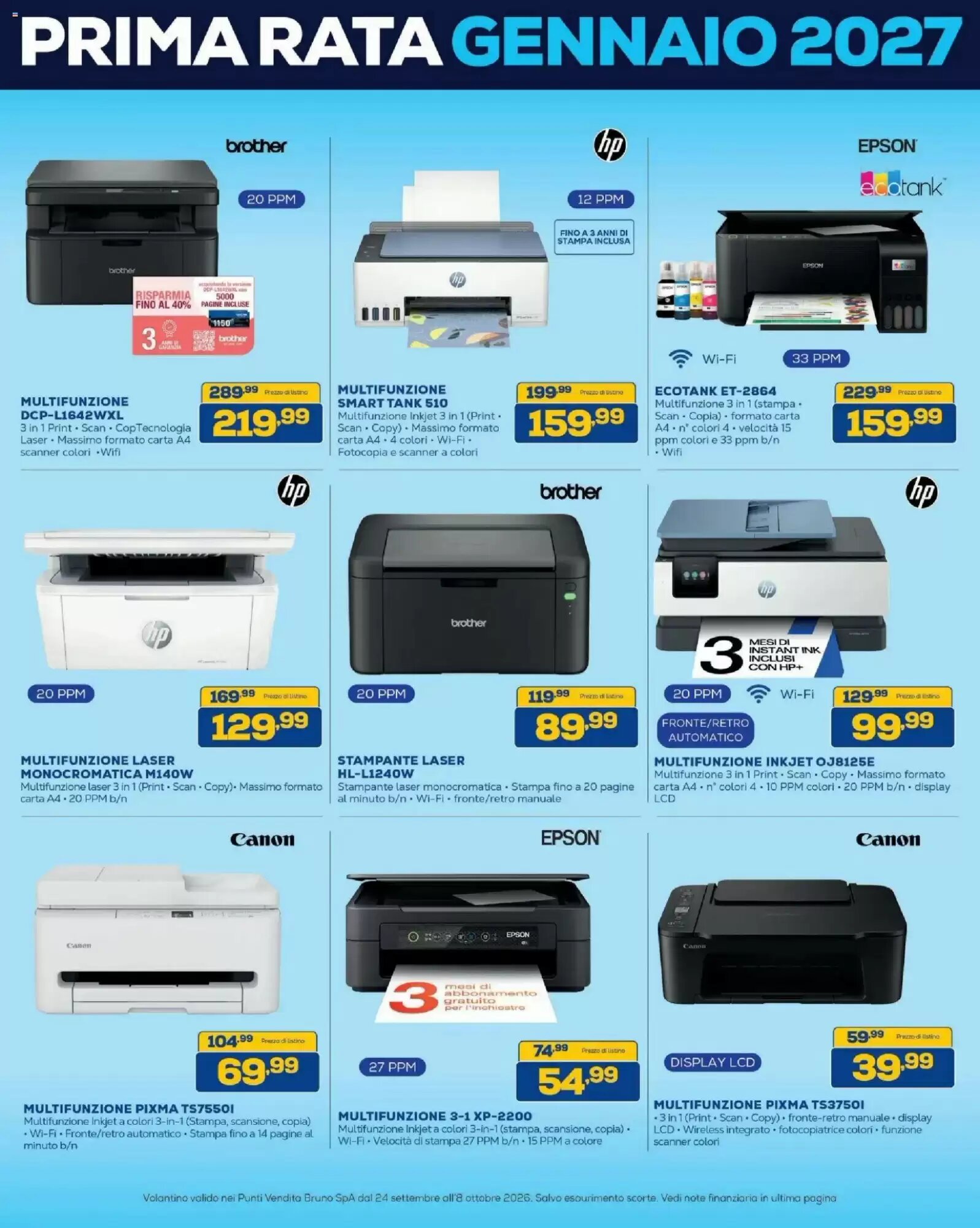 Volantino promozionale Euronics Bruno  valide dal 24/09/2026 - Pagina 23.