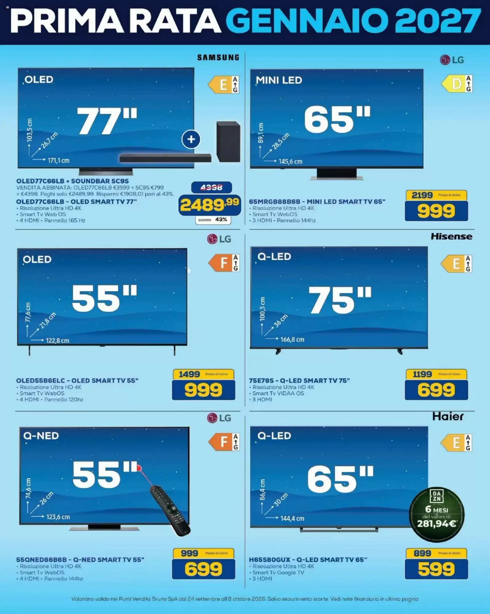 Volantino promozionale Euronics Bruno  valide dal 24/09/2026 - Pagina 4.