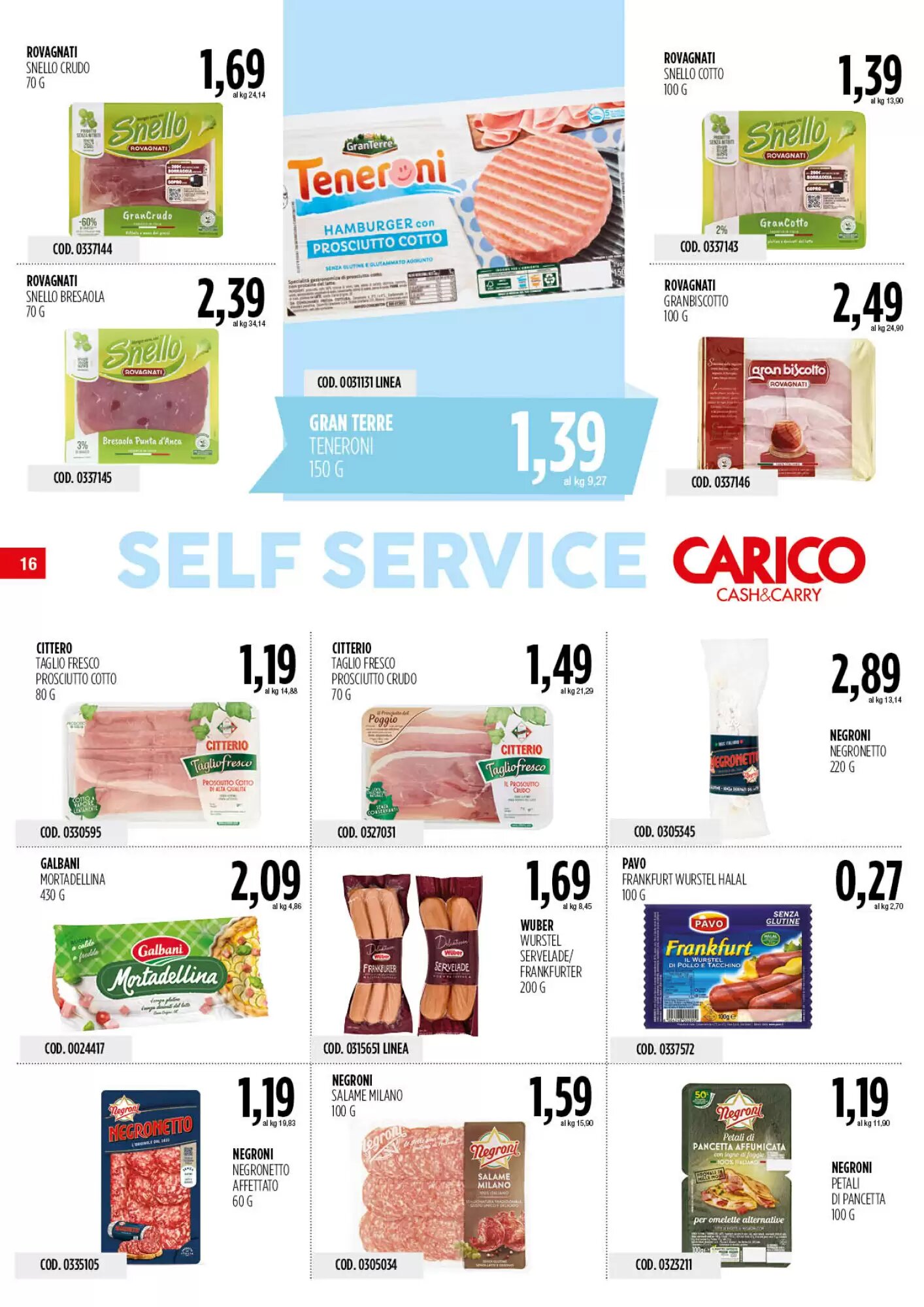Volantino promozionale Carico Cash & Carry  valide dal 24/09/2026 - Pagina 16.