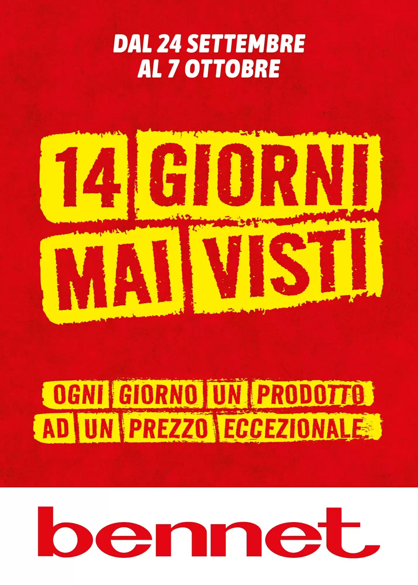 Volantino promozionale Bennet  valide dal 24/09/2026 - Pagina 1.