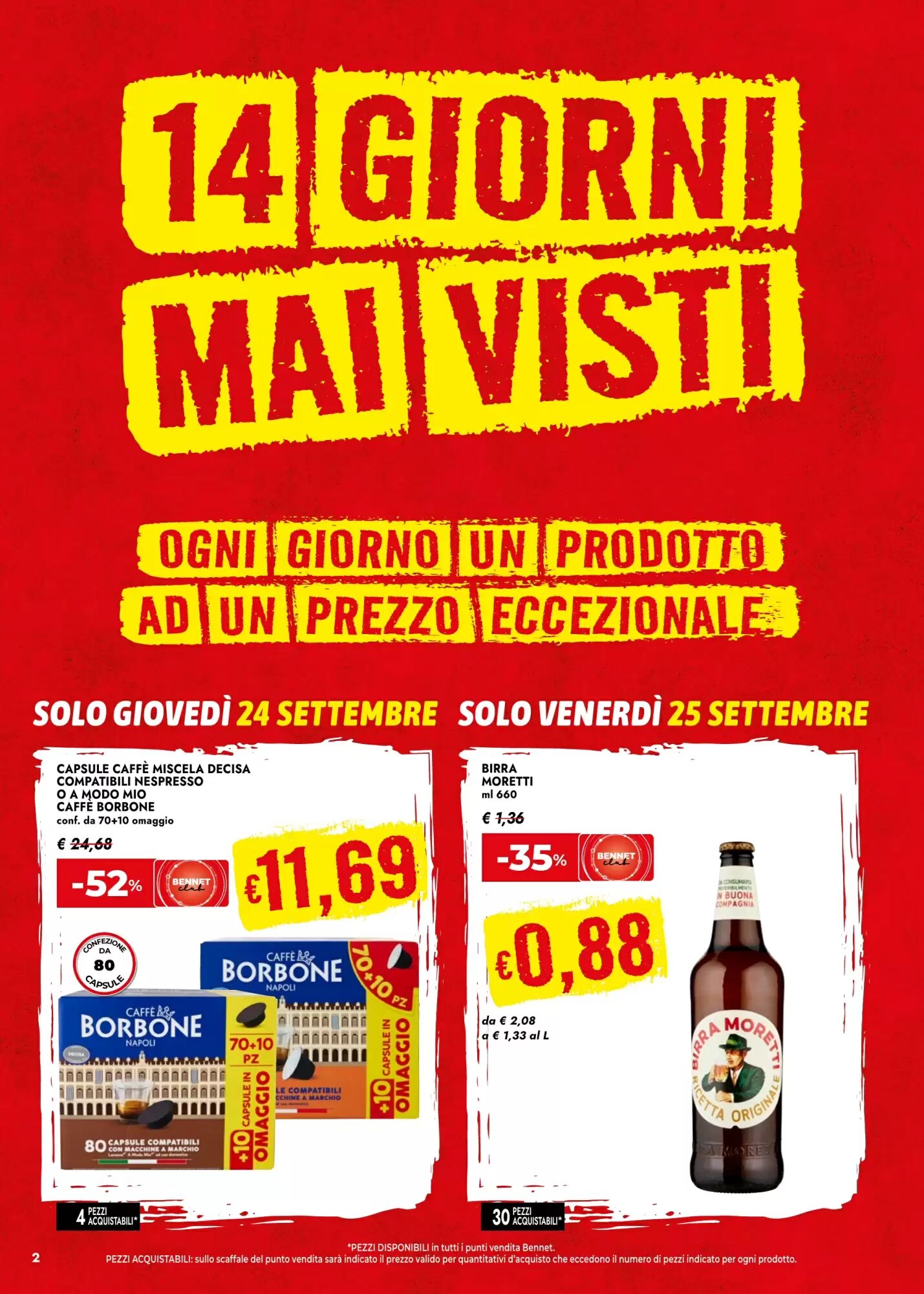Volantino promozionale Bennet  valide dal 24/09/2026 - Pagina 2.