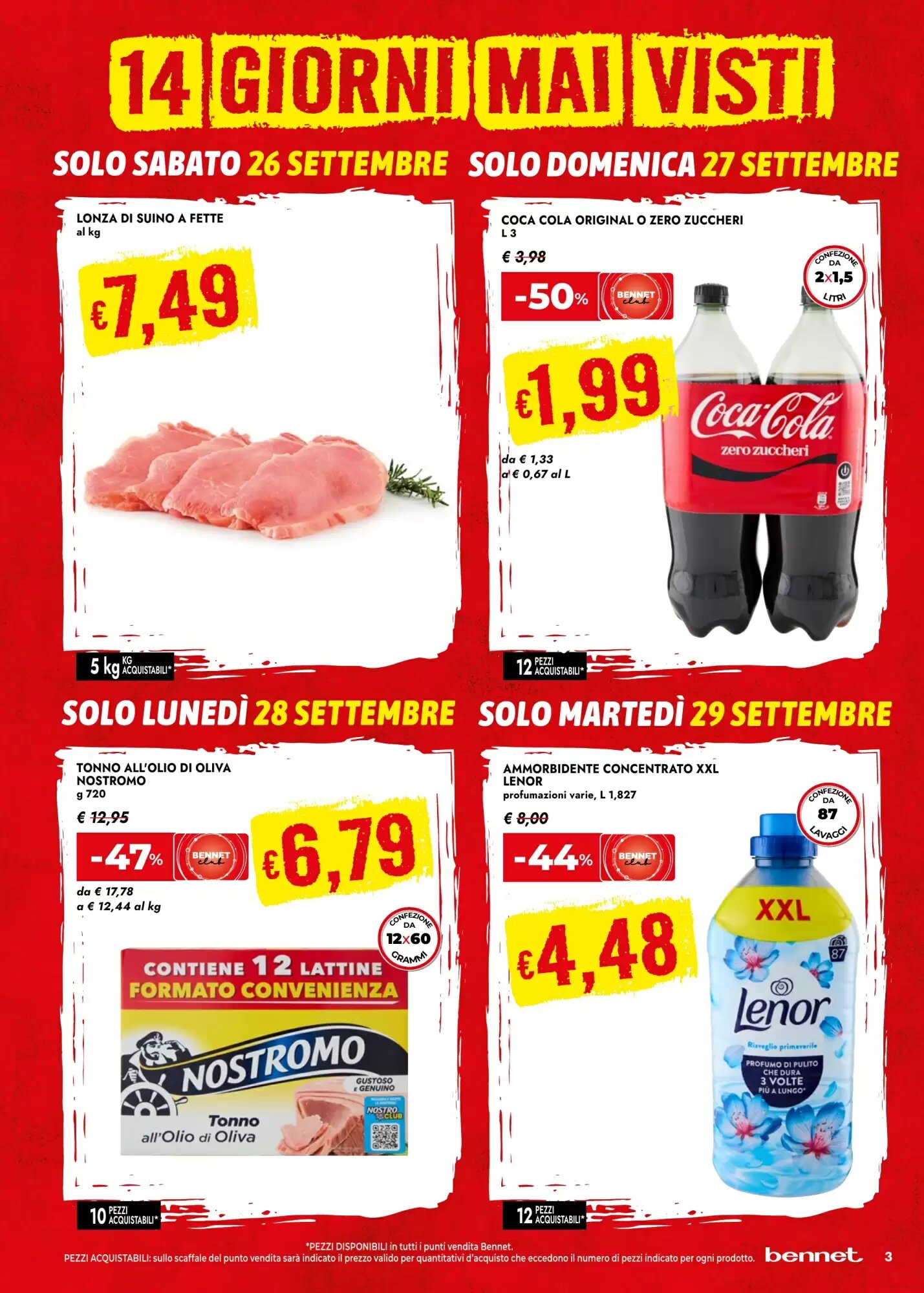 Volantino promozionale Bennet  valide dal 24/09/2026 - Pagina 3.