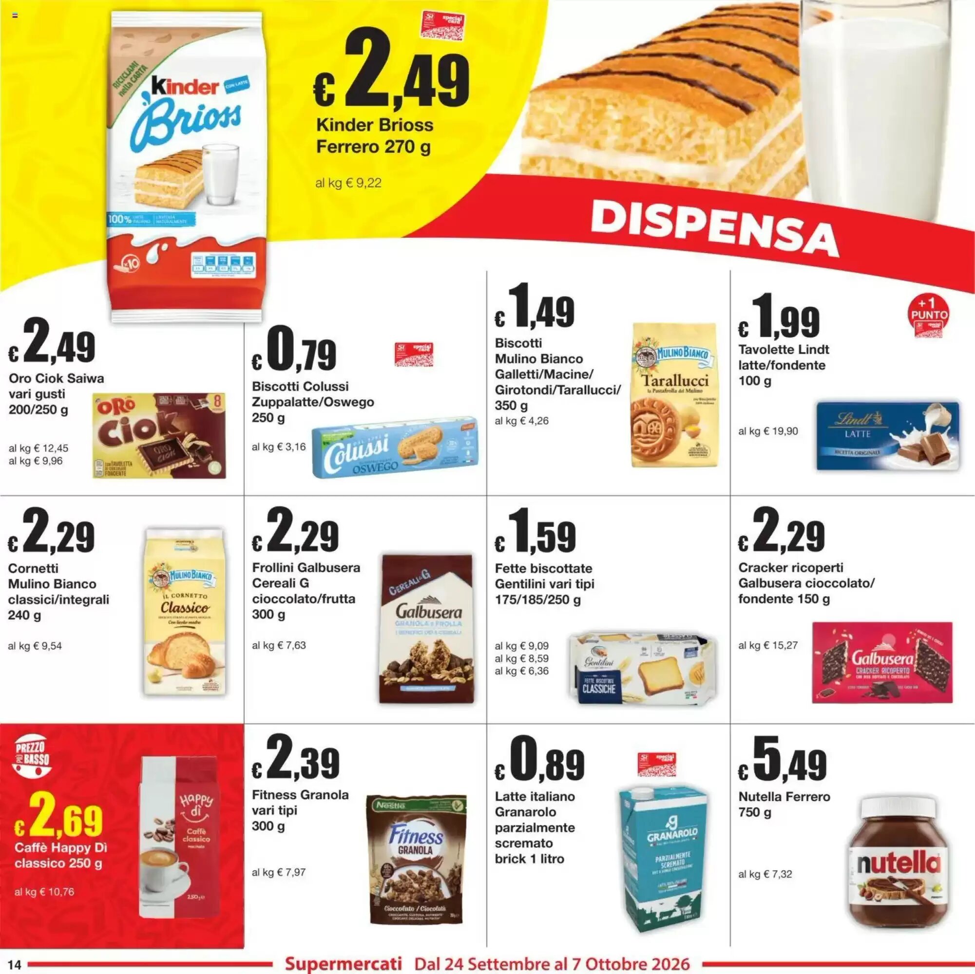 Volantino promozionale Sì con te  valide dal 24/09/2026 - Pagina 14.