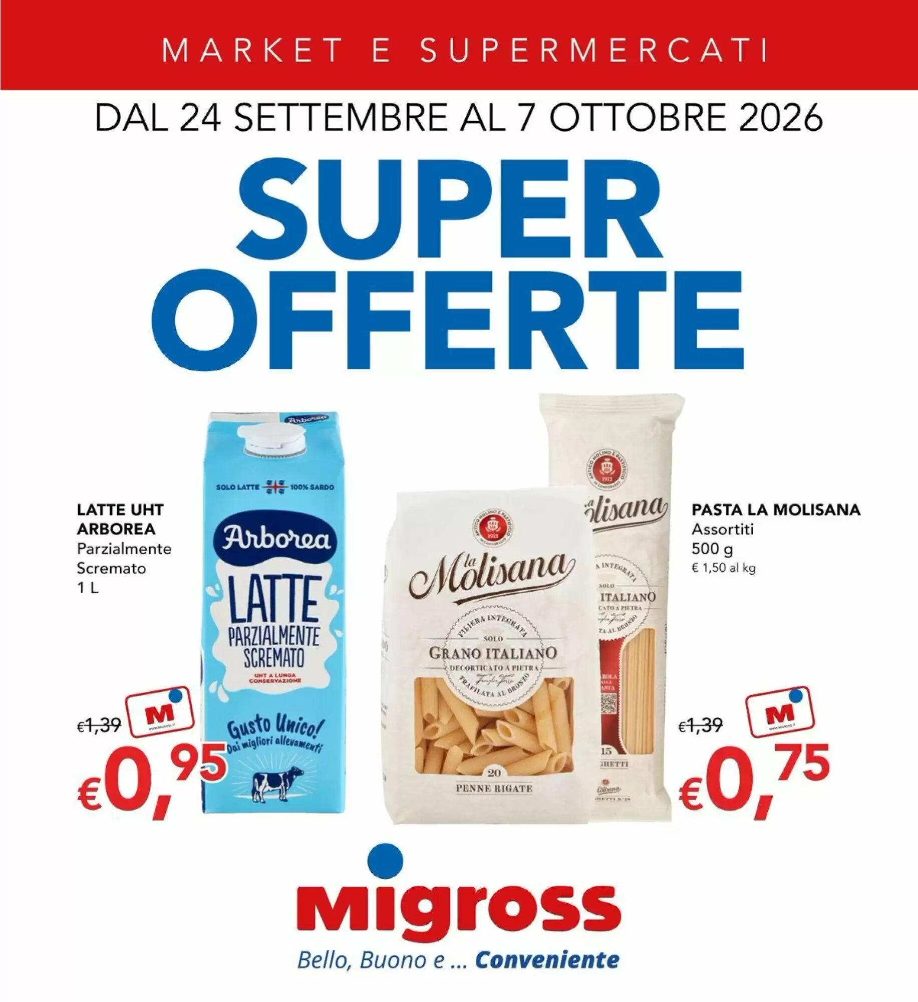 Volantino promozionale Migross Supermercati e Market valide dal 24/09/2026 - Pagina 1.
