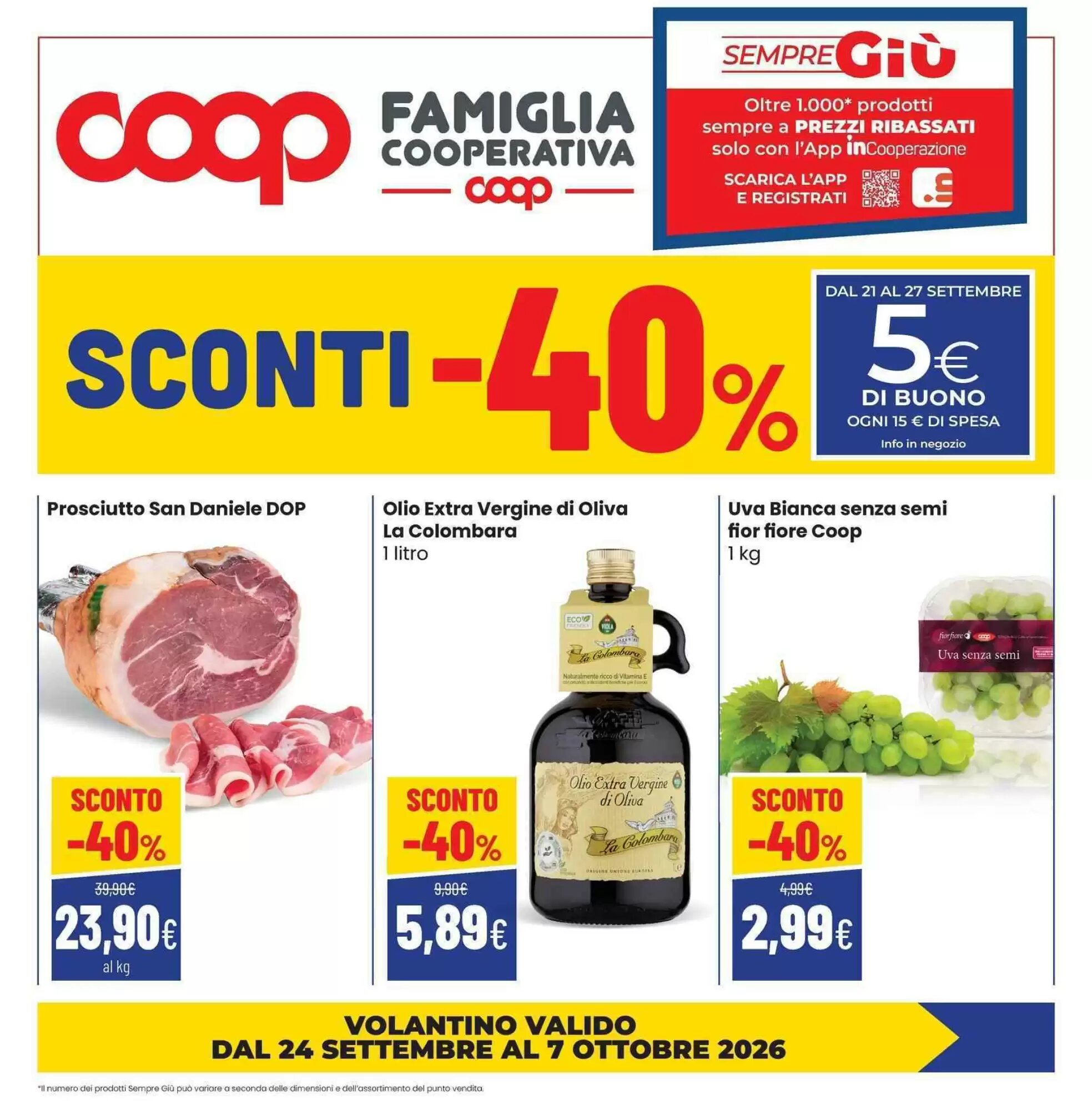 Volantino promozionale Coop  valide dal 24/09/2026 - Pagina 1.