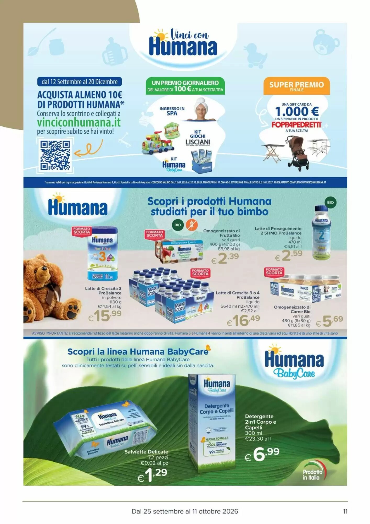 Volantino promozionale Io Bimbo  valide dal 25/09/2026 - Pagina 11.