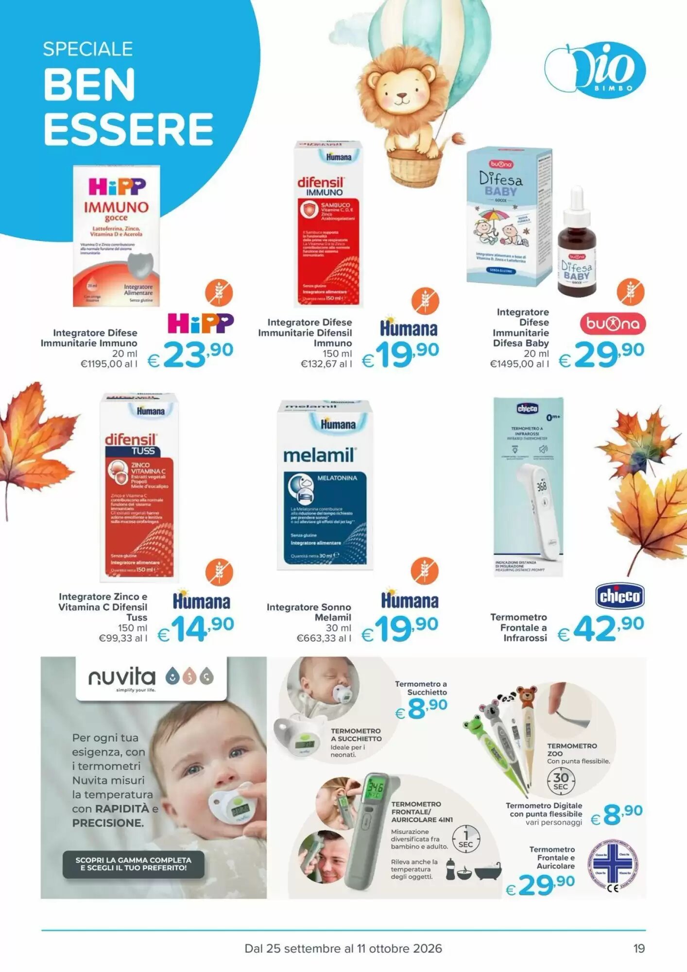 Volantino promozionale Io Bimbo  valide dal 25/09/2026 - Pagina 19.