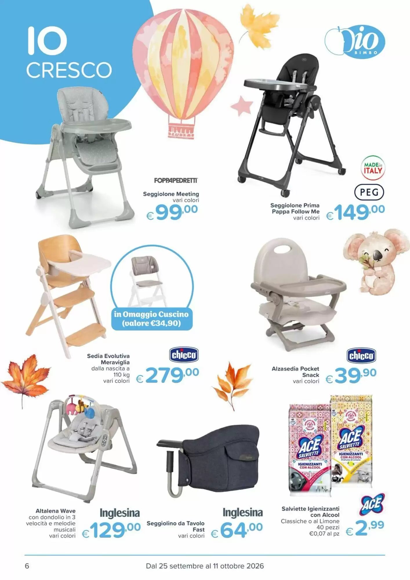 Volantino promozionale Io Bimbo  valide dal 25/09/2026 - Pagina 6.