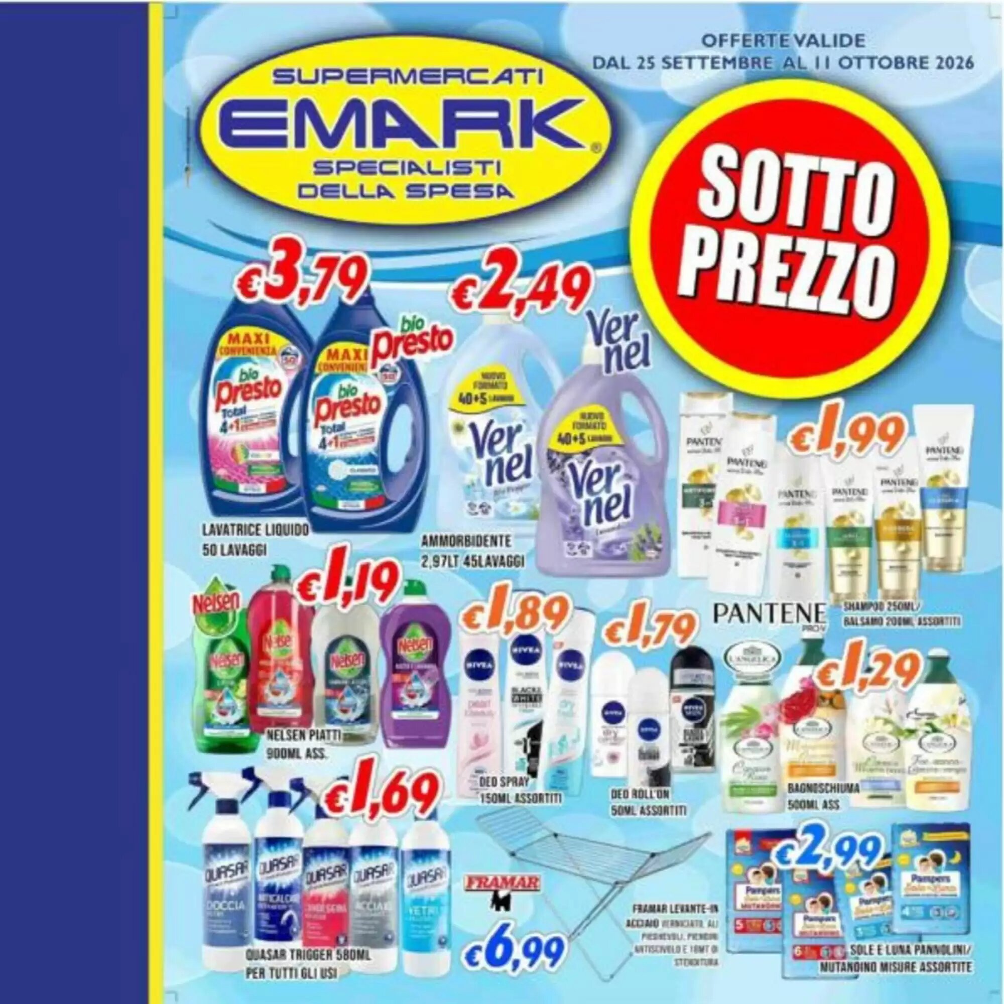 Volantino promozionale Supermercati Emark  valide dal 25/09/2026 - Pagina 1.