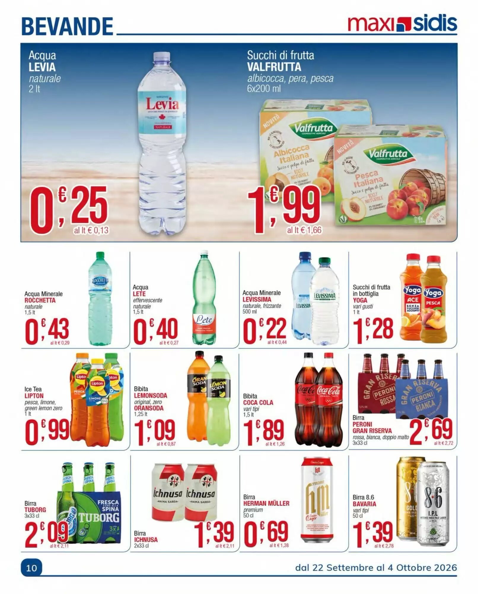 Volantino promozionale Sidis  valide dal 28/09/2026 - Pagina 10.