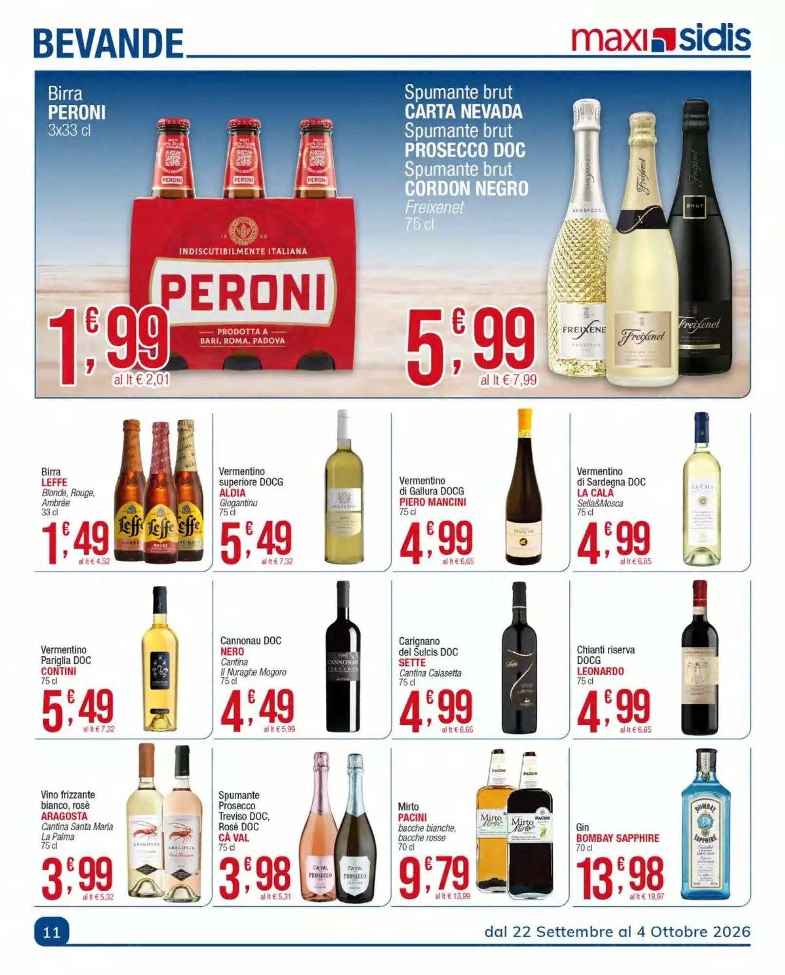 Volantino promozionale Sidis  valide dal 28/09/2026 - Pagina 11.