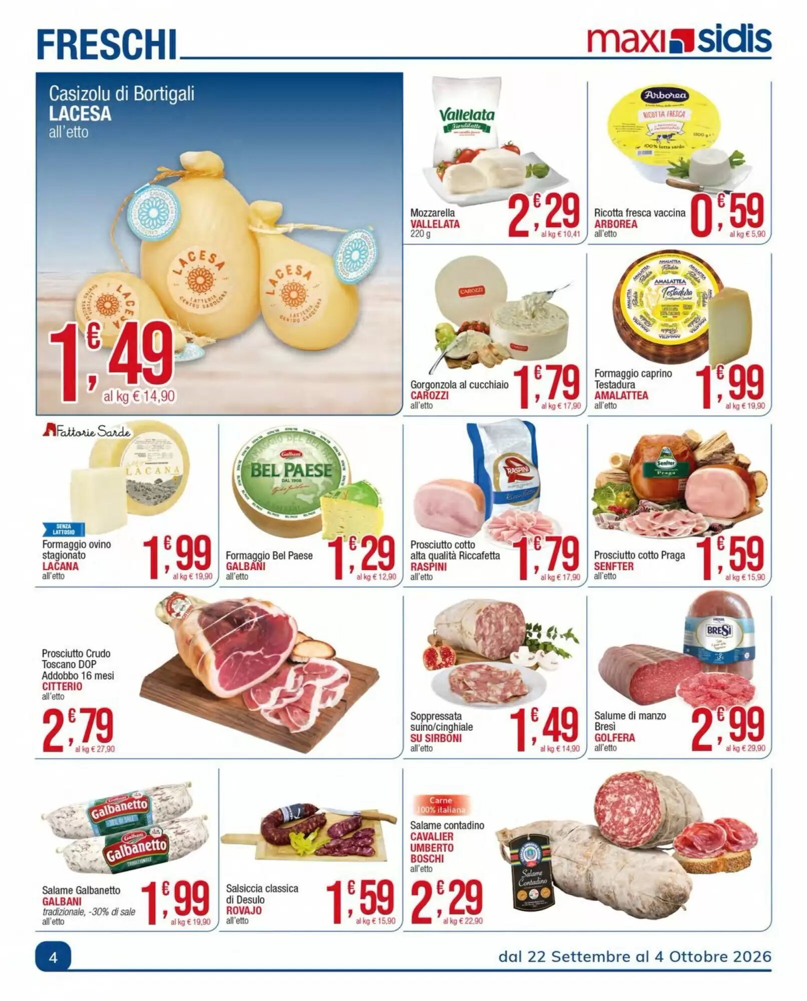 Volantino promozionale Sidis  valide dal 28/09/2026 - Pagina 4.