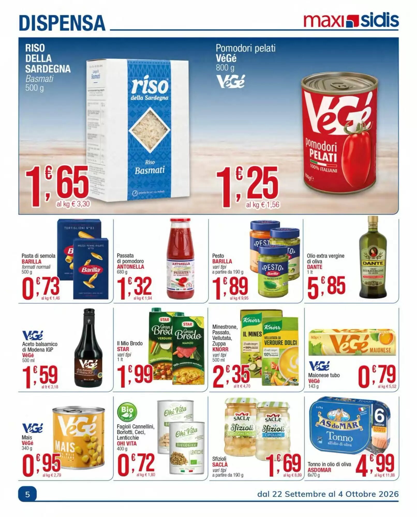 Volantino promozionale Sidis  valide dal 28/09/2026 - Pagina 5.