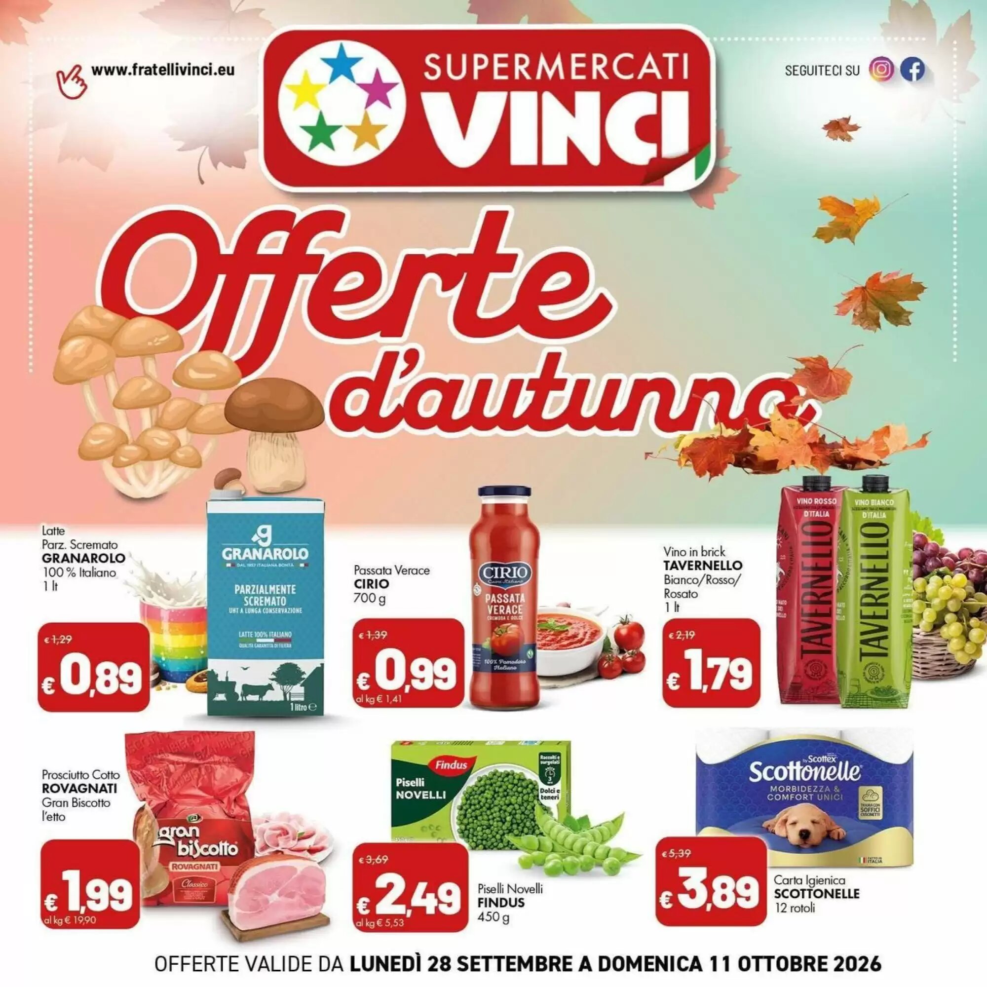 Volantino promozionale Supermercati Vinci  valide dal 28/09/2026 - Pagina 1.