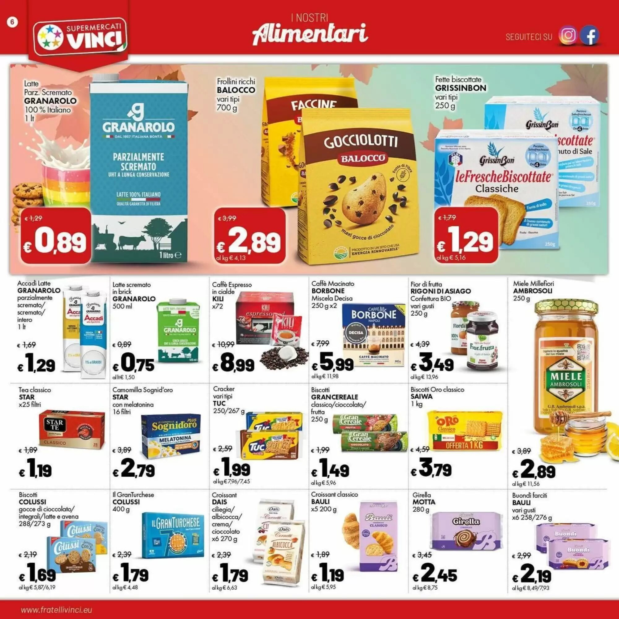 Volantino promozionale Supermercati Vinci  valide dal 28/09/2026 - Pagina 6.