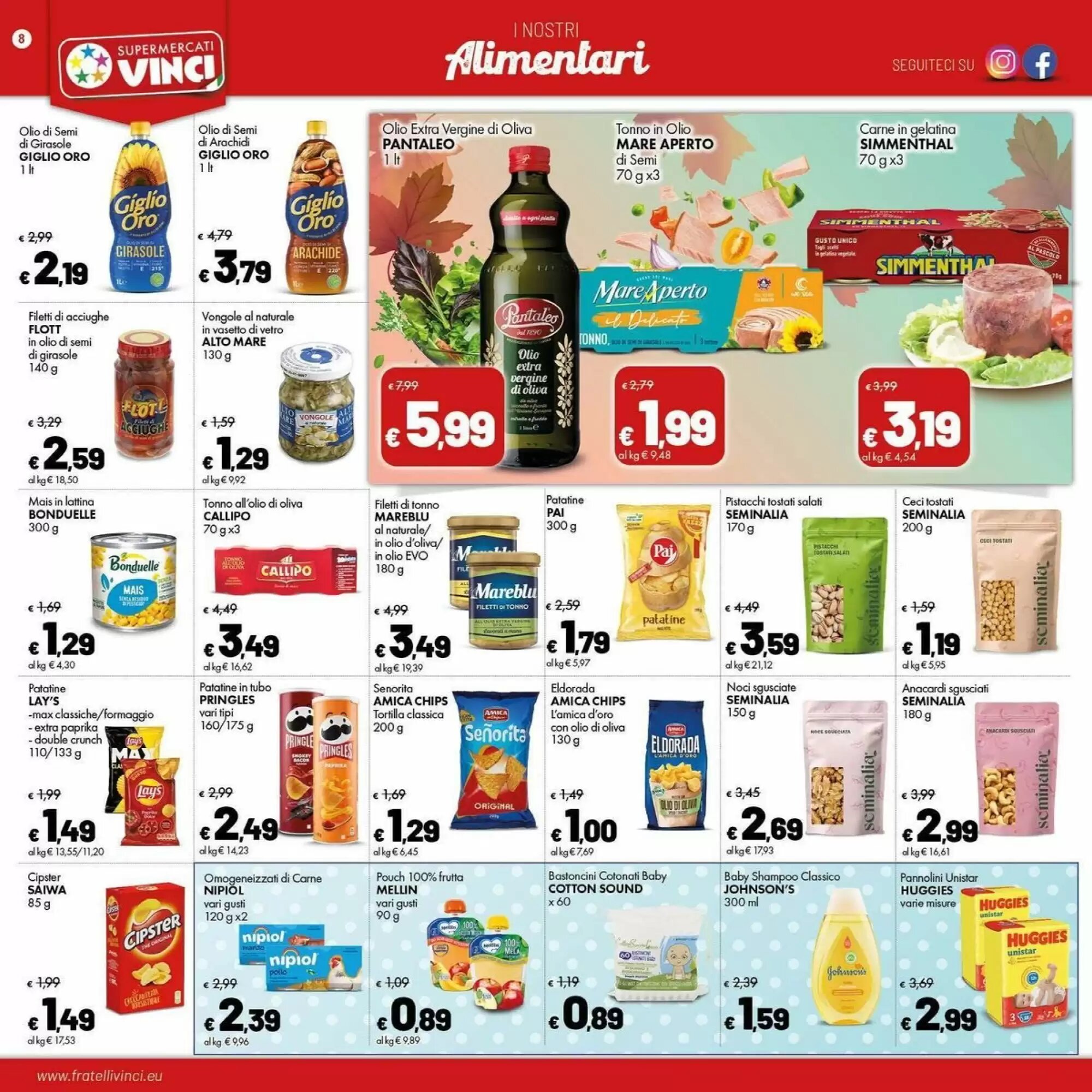 Volantino promozionale Supermercati Vinci  valide dal 28/09/2026 - Pagina 8.