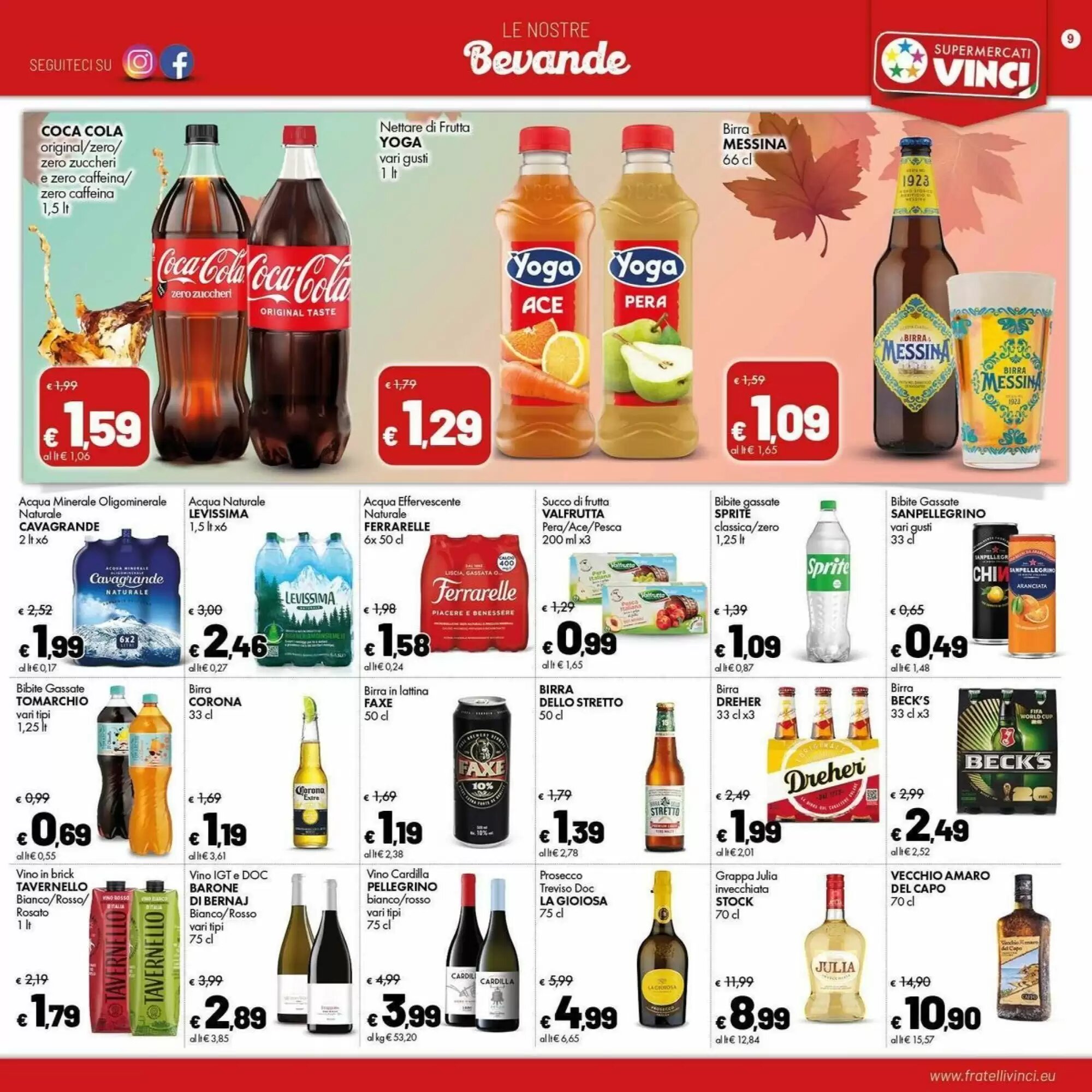 Volantino promozionale Supermercati Vinci  valide dal 28/09/2026 - Pagina 9.