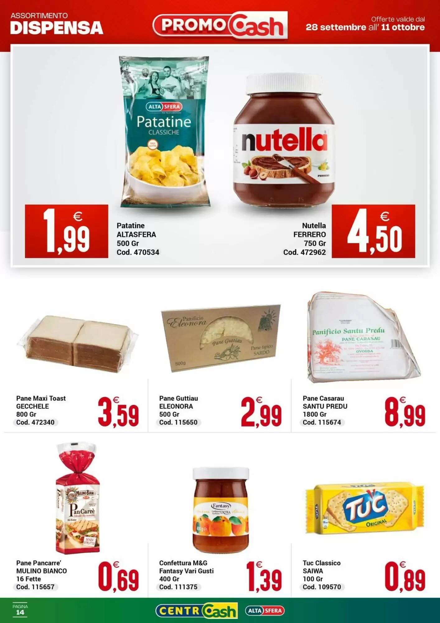 Volantino promozionale Centro Cash  valide dal 28/09/2026 - Pagina 14.