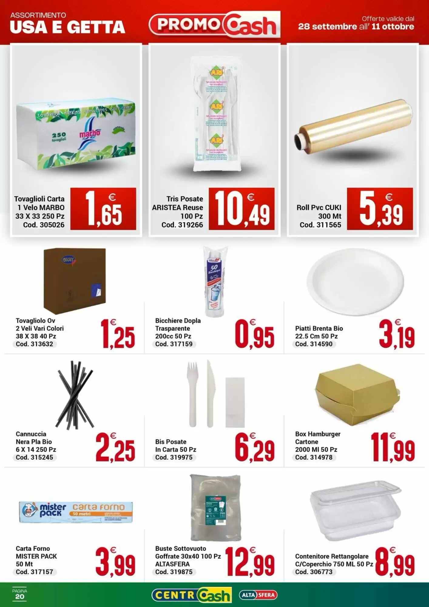 Volantino promozionale Centro Cash  valide dal 28/09/2026 - Pagina 20.