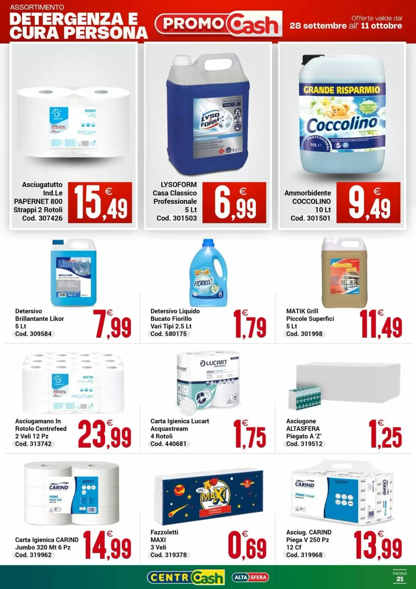 Volantino promozionale Centro Cash  valide dal 28/09/2026 - Pagina 21.