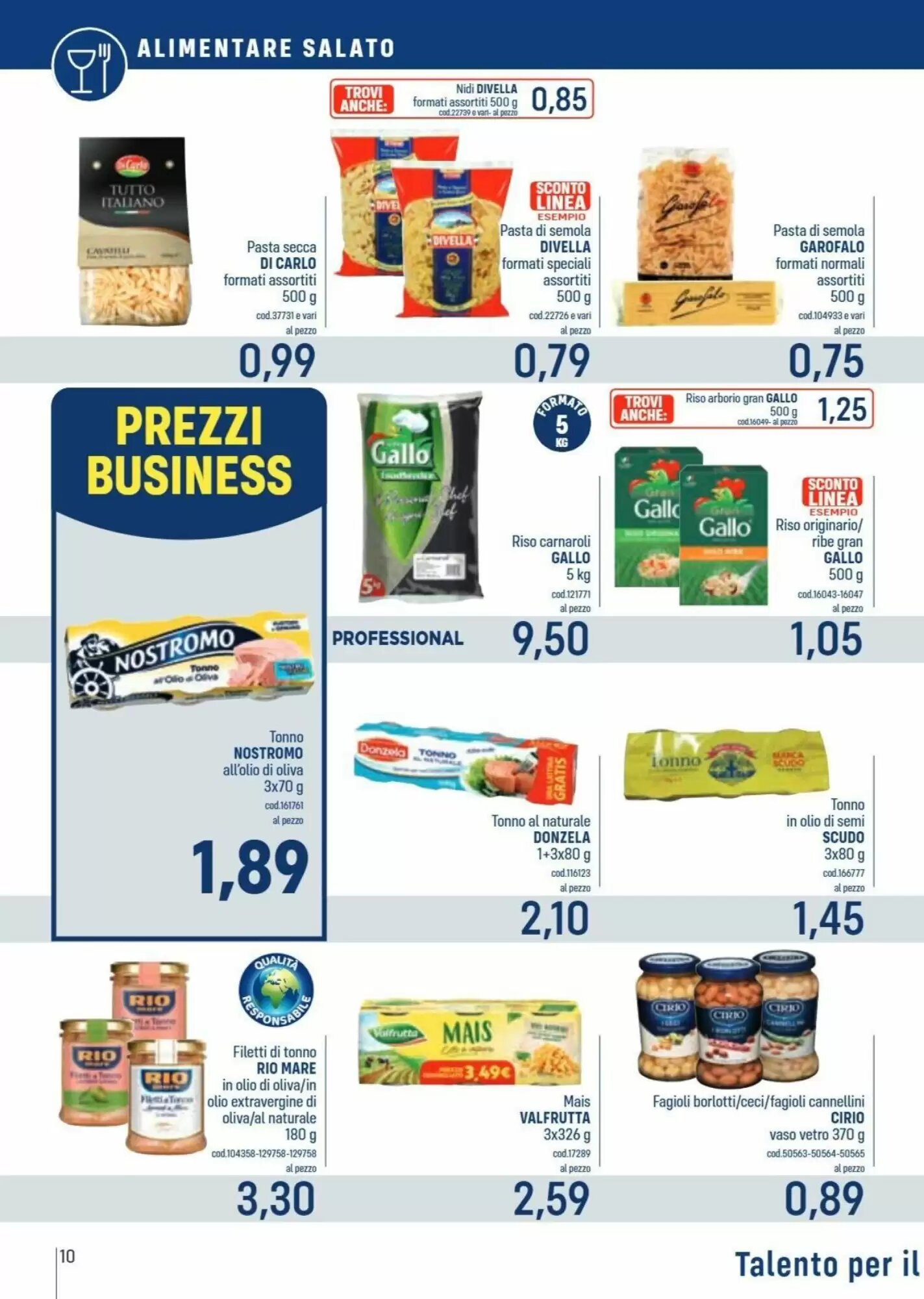 Volantino promozionale Talento Professional Store  valide dal 28/09/2026 - Pagina 10.