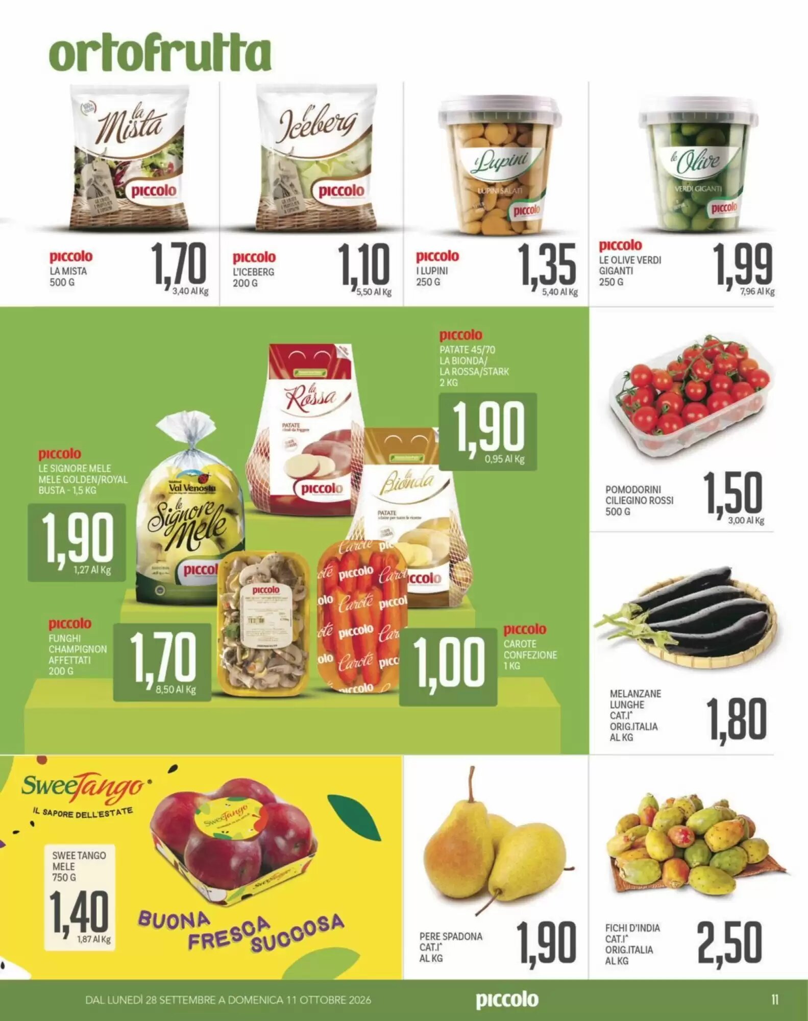 Volantino promozionale Supermercati Piccolo  valide dal 28/09/2026 - Pagina 11.