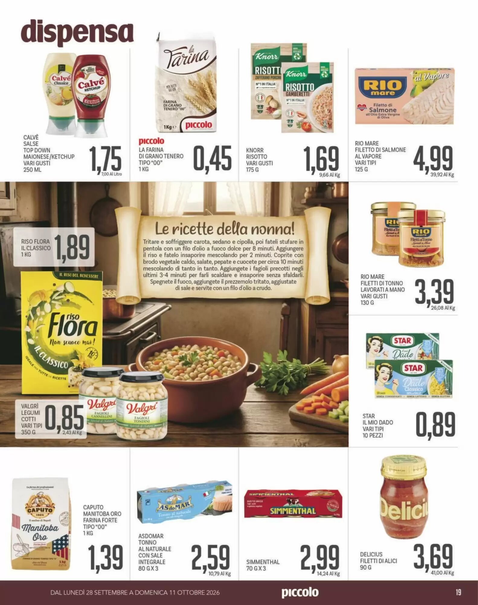 Volantino promozionale Supermercati Piccolo  valide dal 28/09/2026 - Pagina 19.