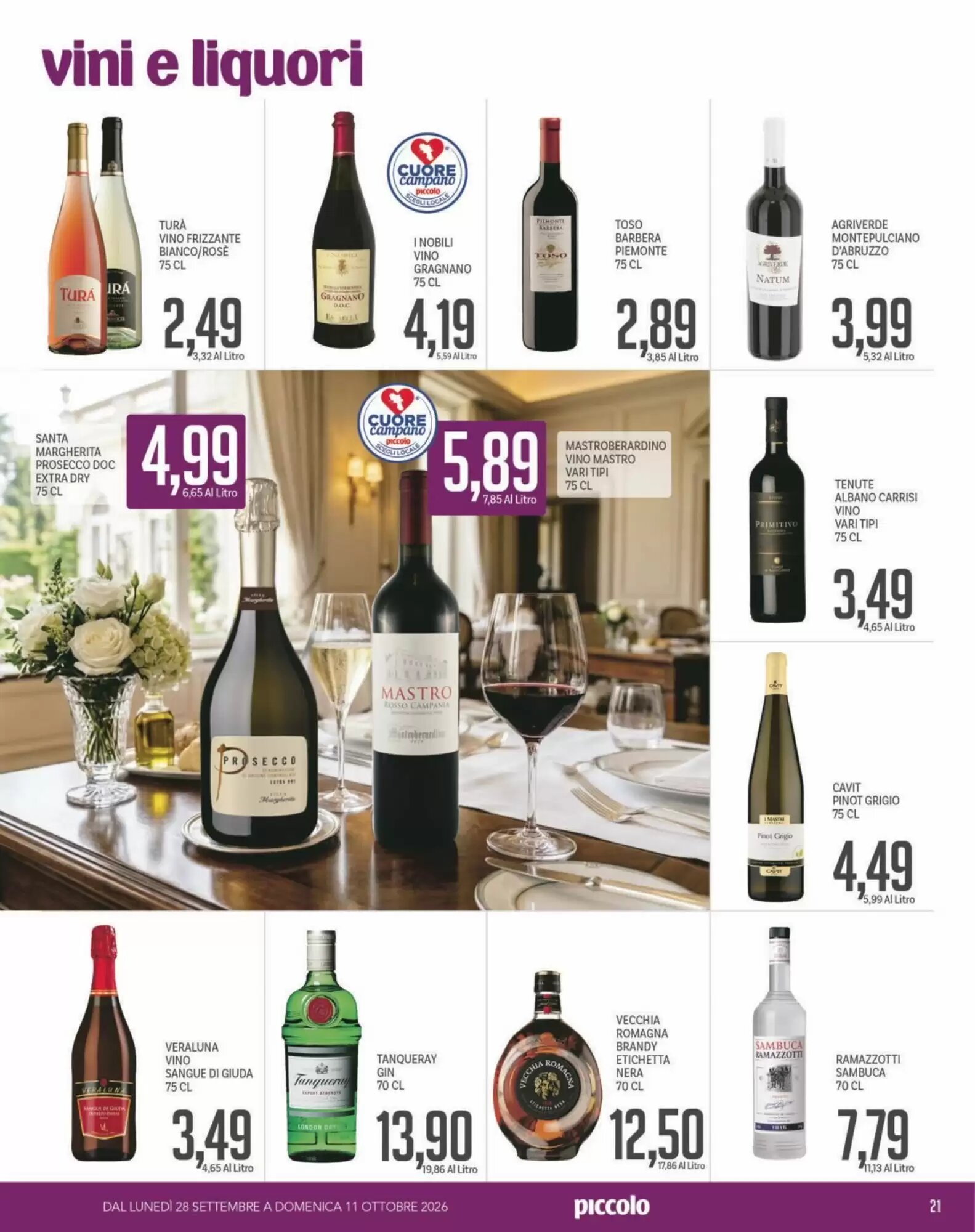 Volantino promozionale Supermercati Piccolo  valide dal 28/09/2026 - Pagina 21.