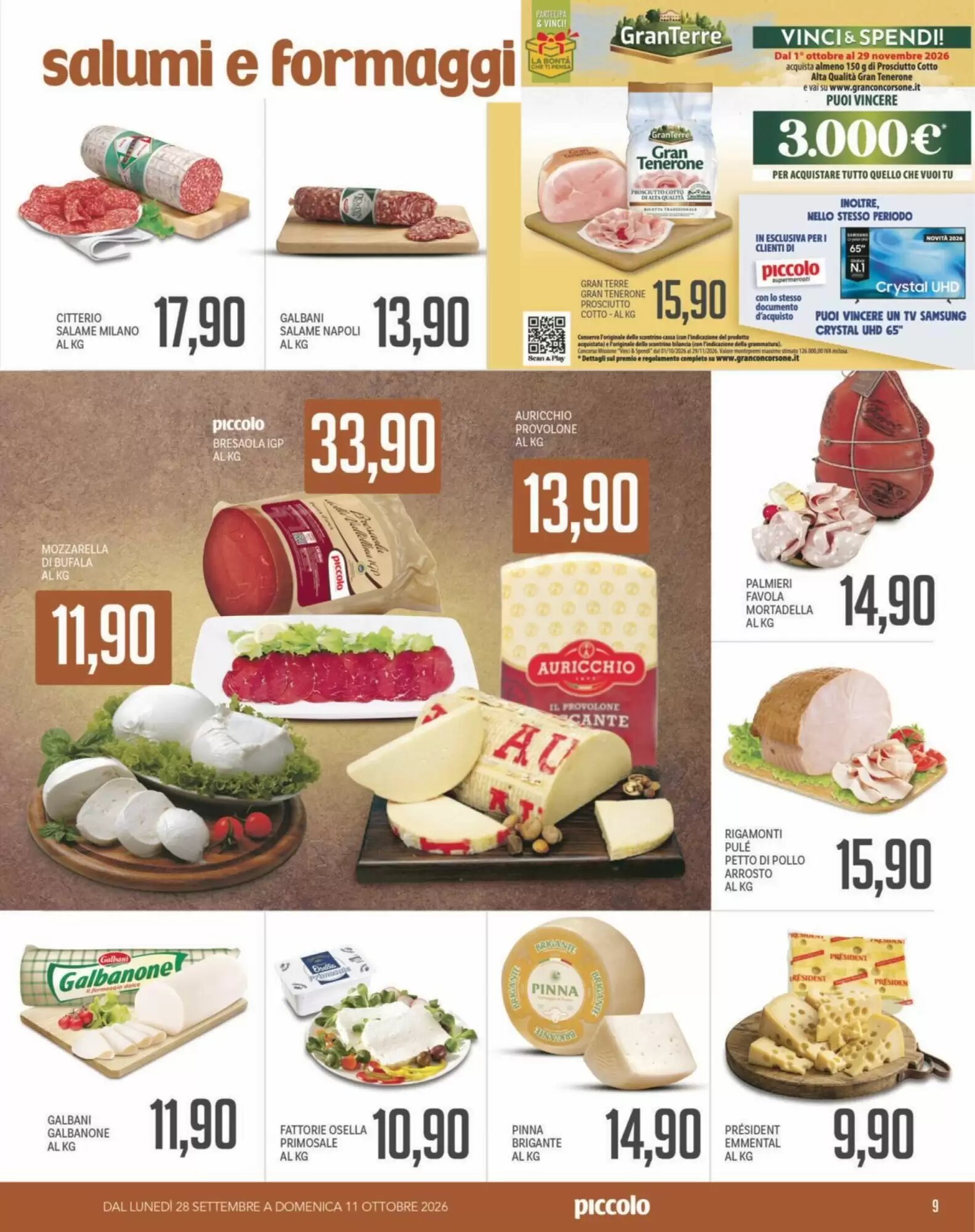 Volantino promozionale Supermercati Piccolo  valide dal 28/09/2026 - Pagina 9.