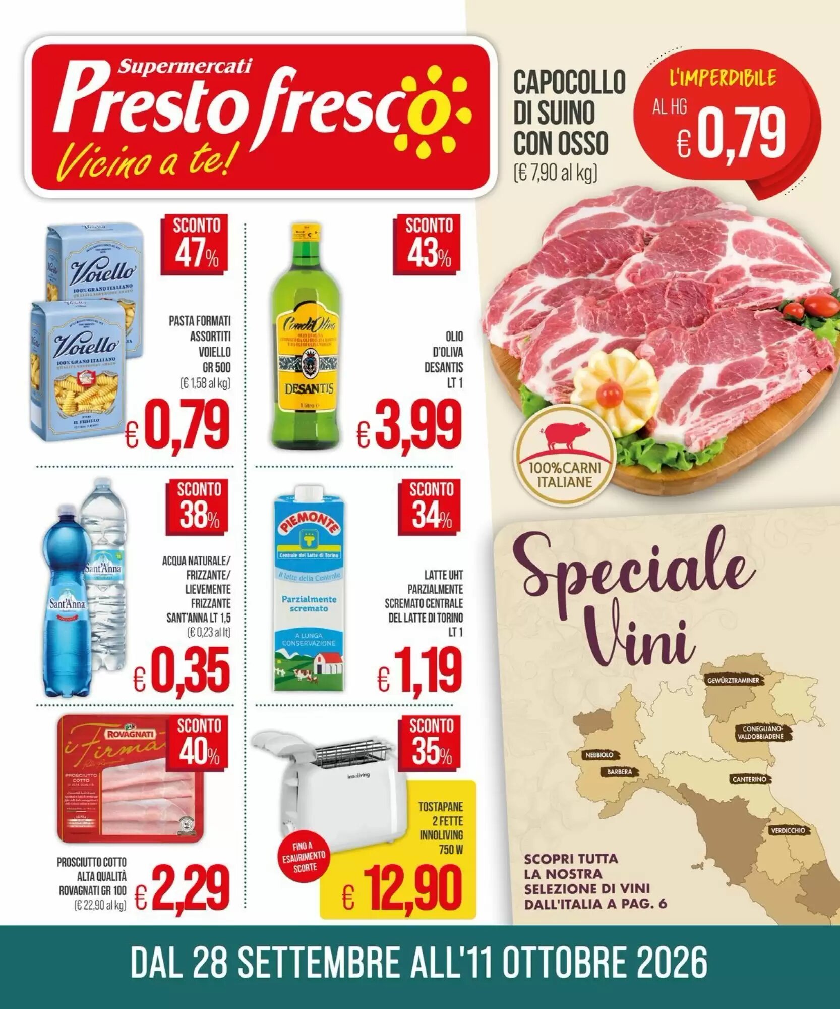 Volantino promozionale PrestoFresco  valide dal 28/09/2026 - Pagina 1.