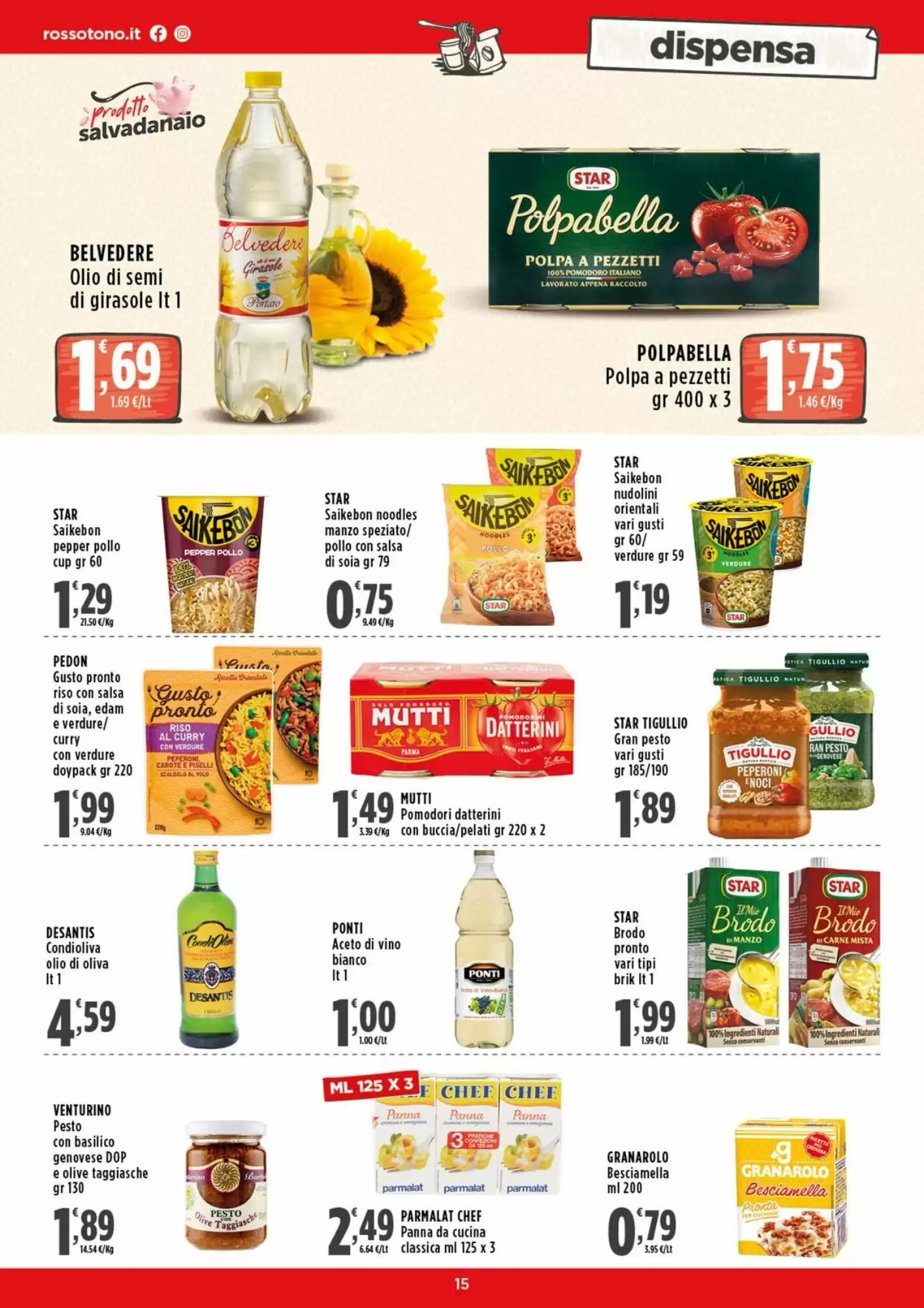 Volantino promozionale Rossotono  valide dal 28/09/2026 - Pagina 15.