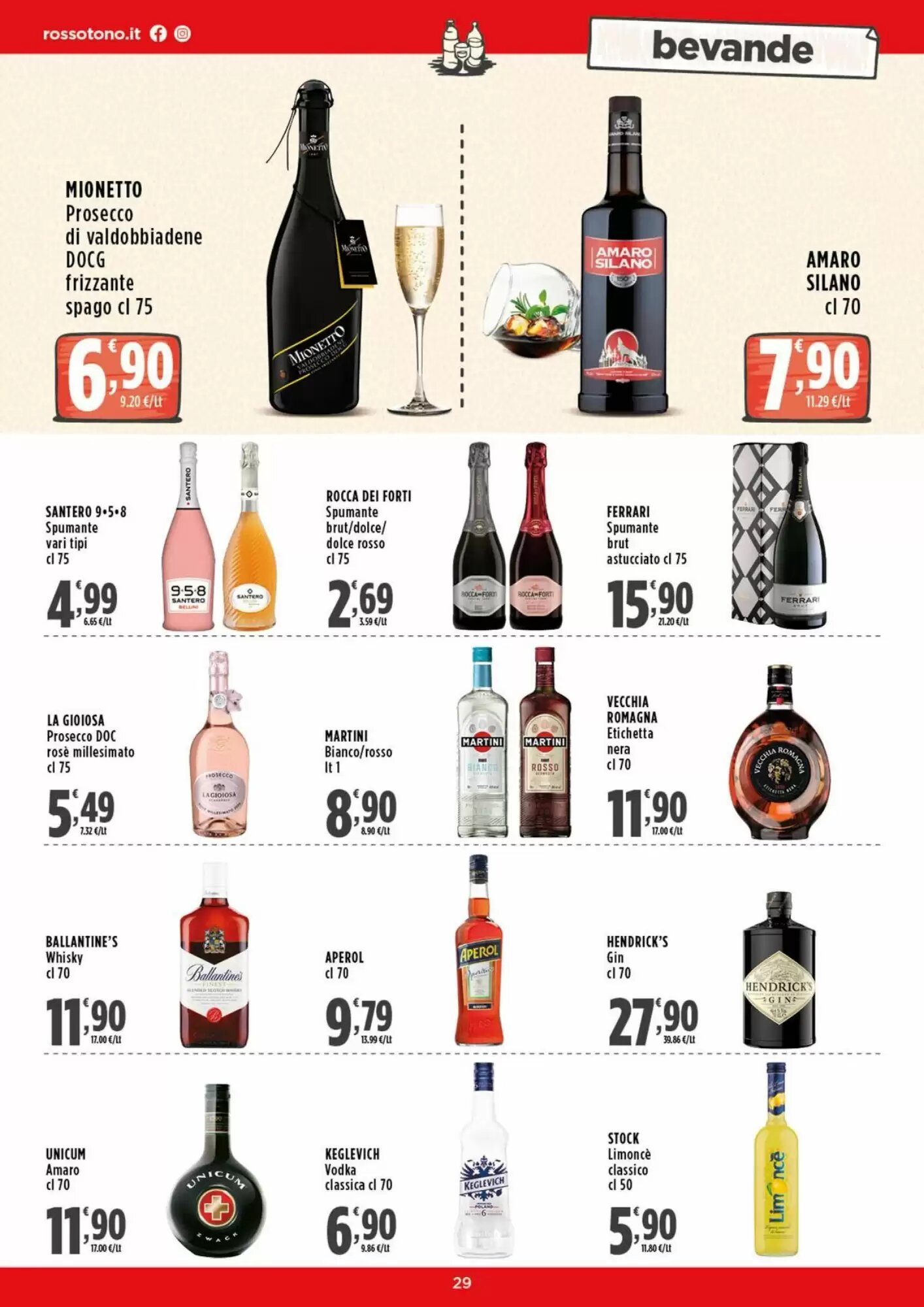 Volantino promozionale Rossotono  valide dal 28/09/2026 - Pagina 29.