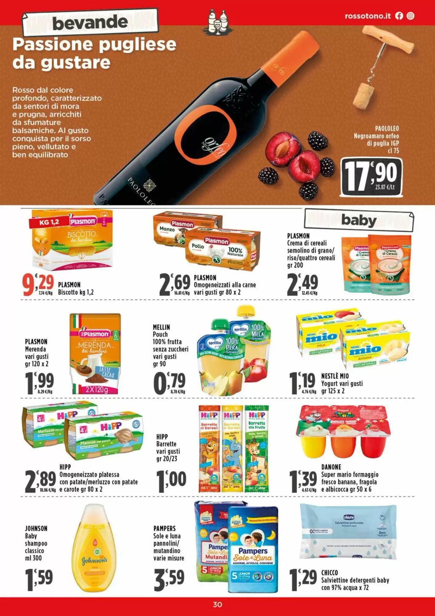 Volantino promozionale Rossotono  valide dal 28/09/2026 - Pagina 30.
