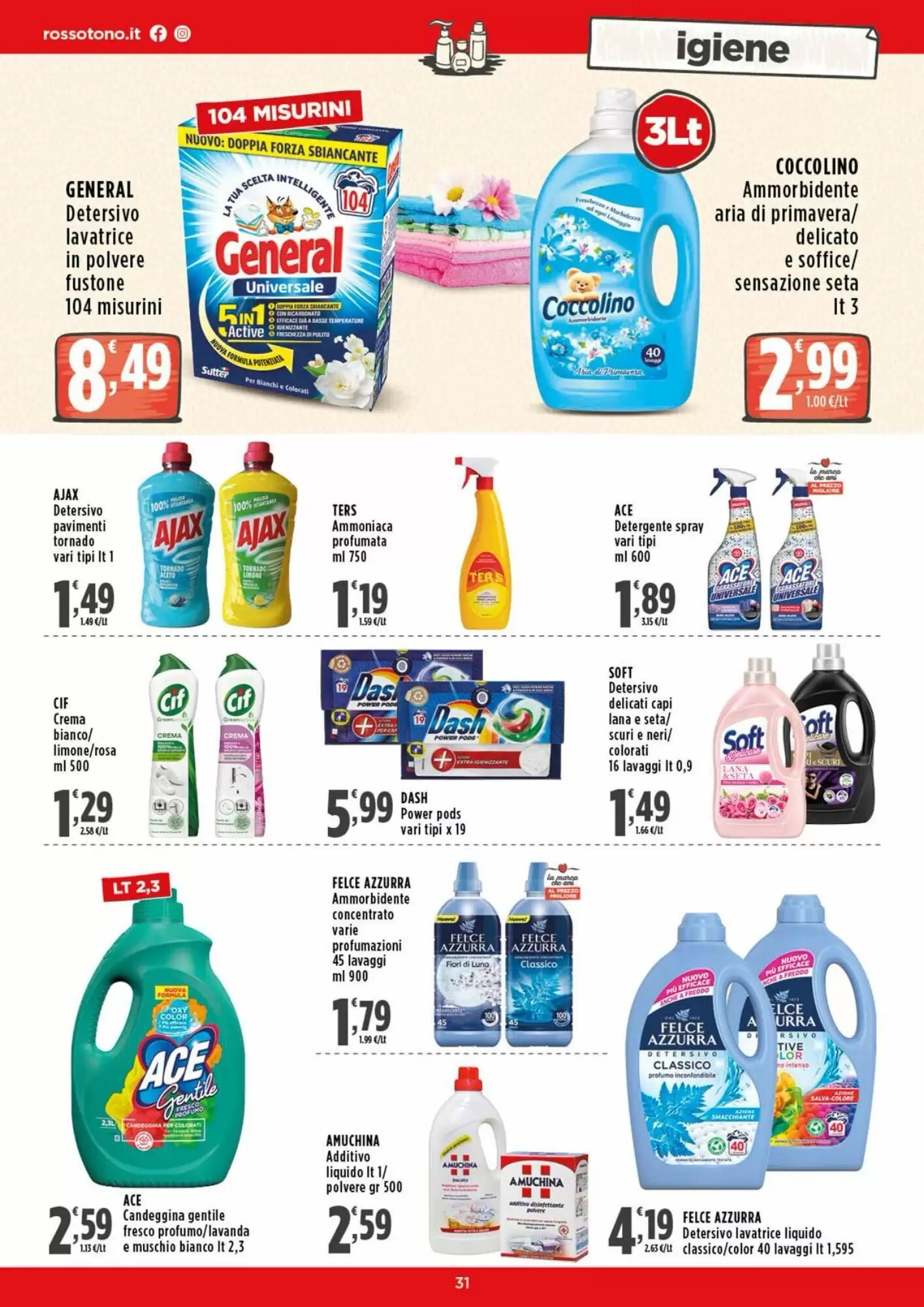 Volantino promozionale Rossotono  valide dal 28/09/2026 - Pagina 31.