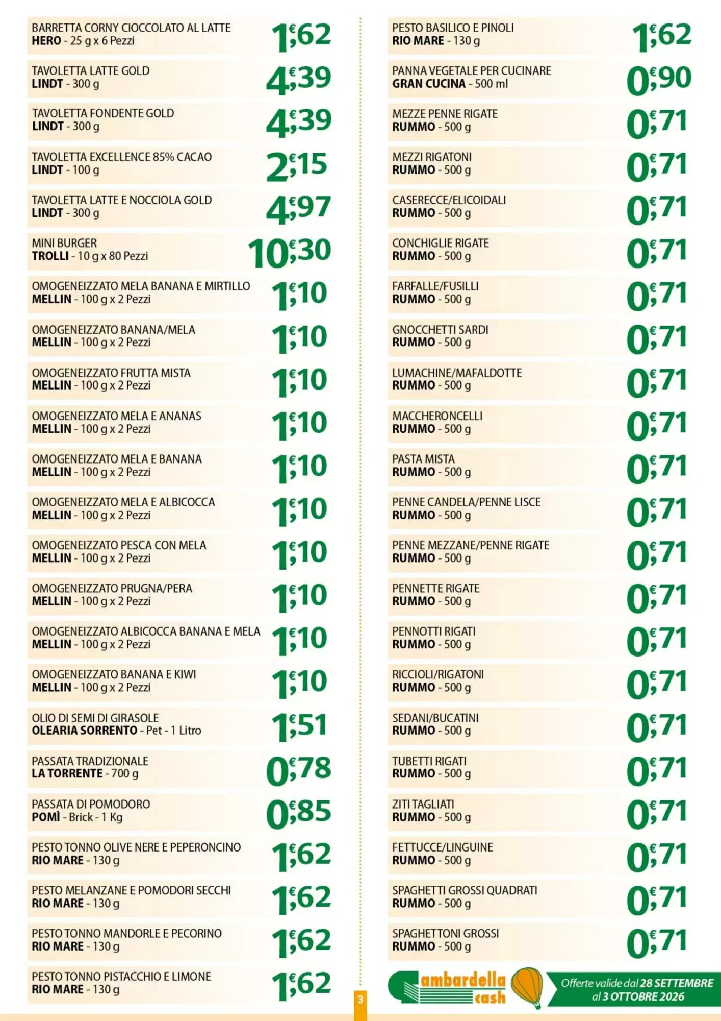 Volantino promozionale Gambardella Cash  valide dal 28/09/2026 - Pagina 3.