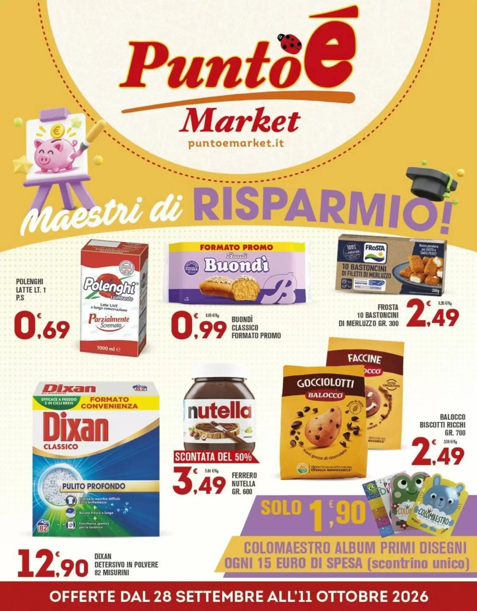 Volantino promozionale Punto é market  valide dal 28/09/2026 - Pagina 1.