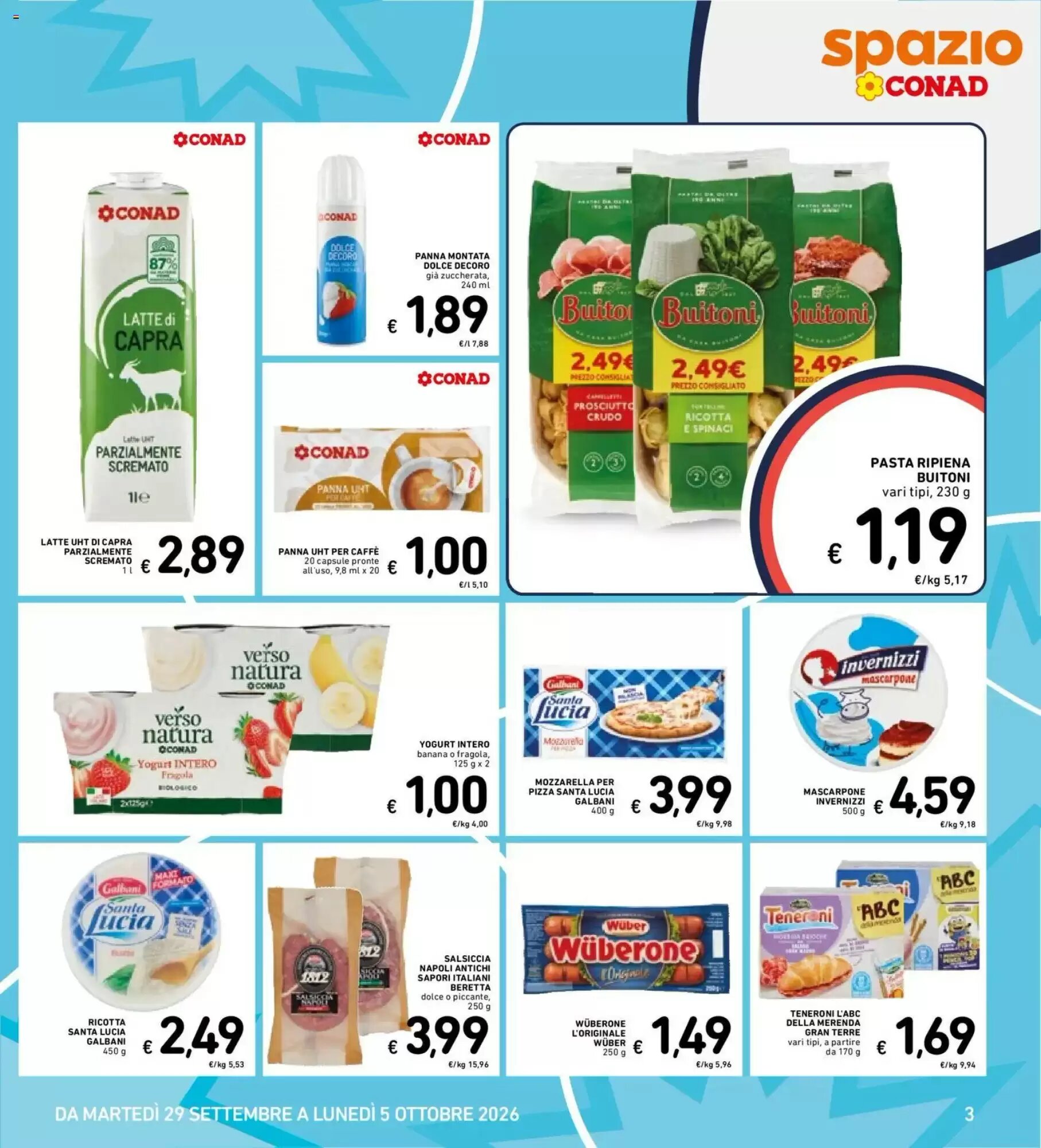 Volantino promozionale Spazio Conad  valide dal 29/09/2026 - Pagina 3.