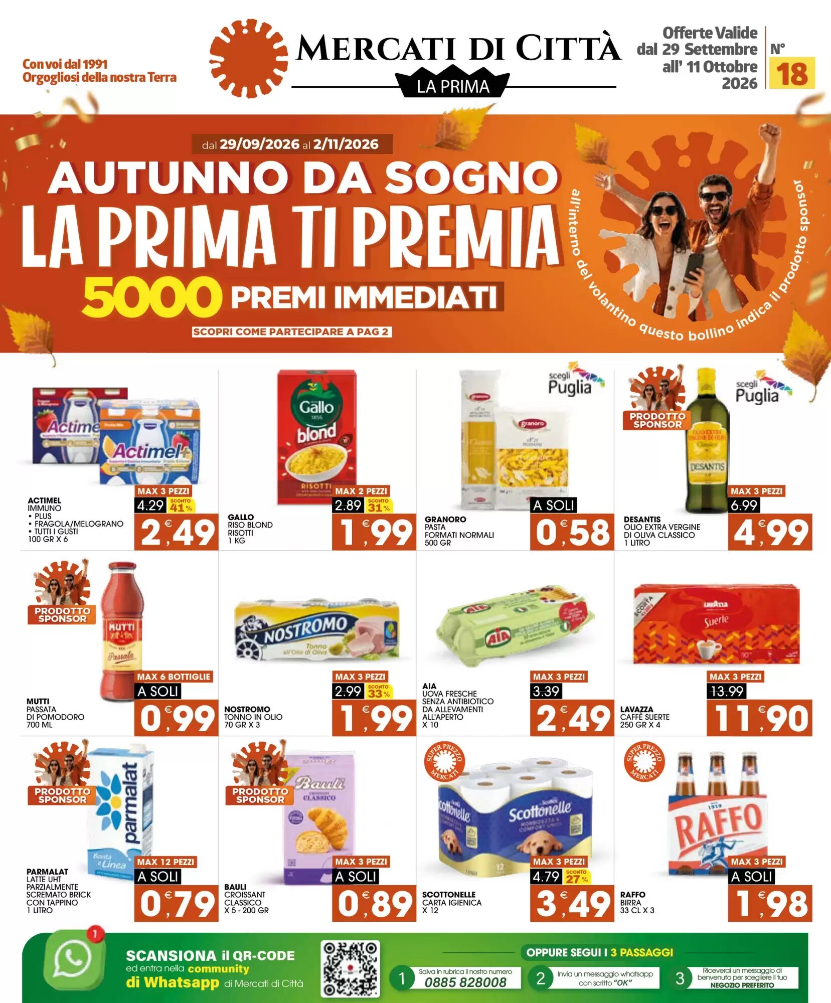 Volantino promozionale Mercati di Città La Prima  valide dal 29/09/2026 - Pagina 1.