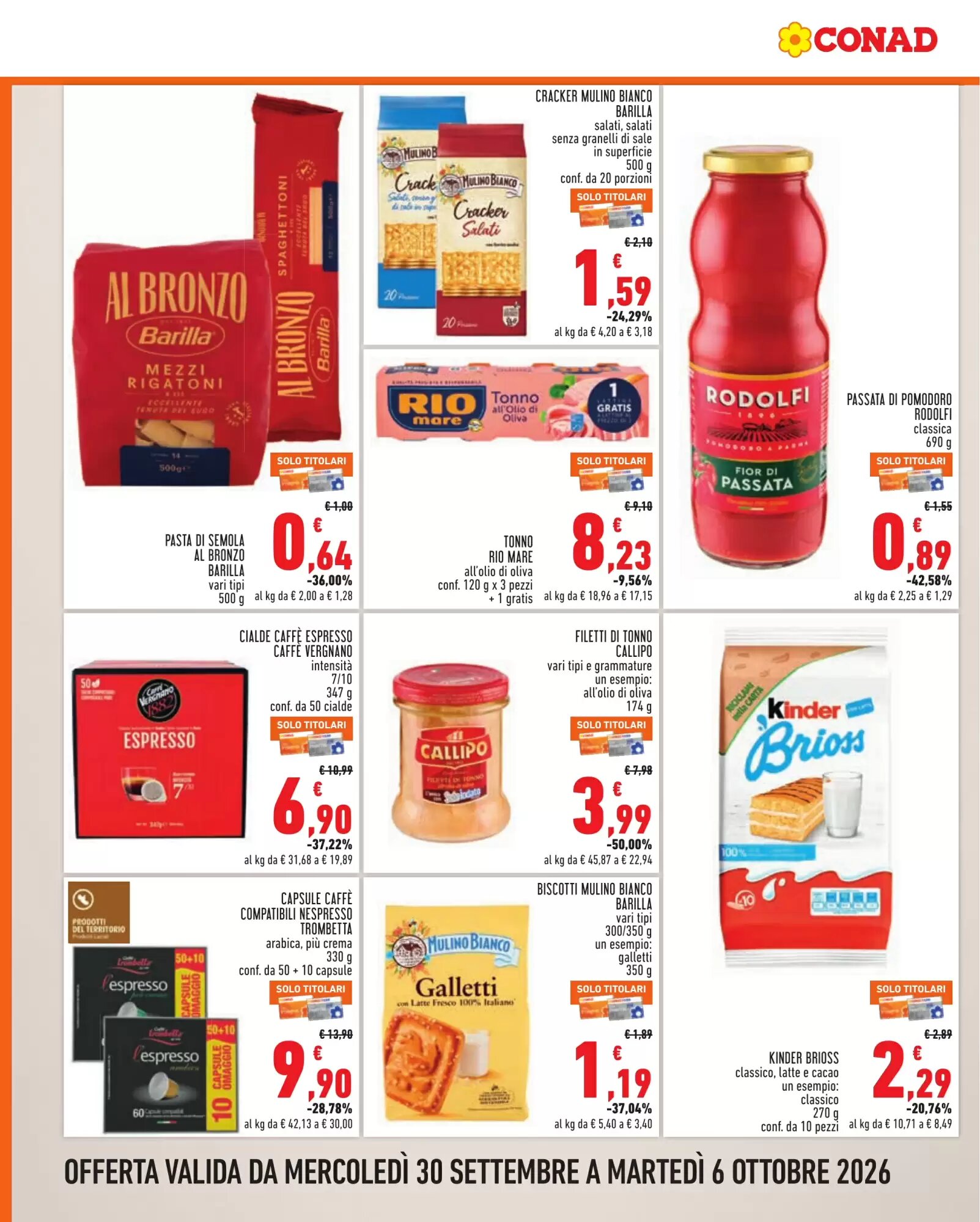 Volantino promozionale Conad  valide dal 30/09/2026 - Pagina 6.