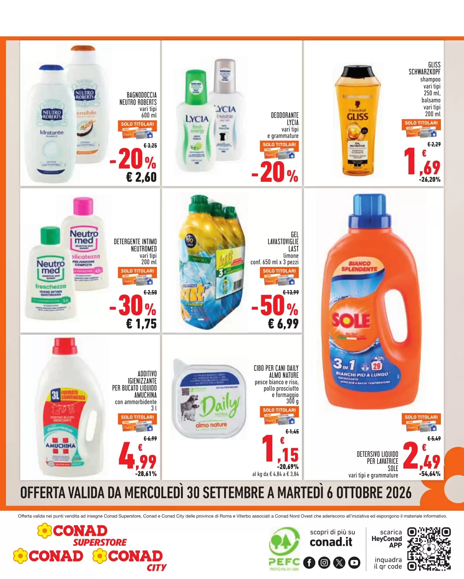 Volantino promozionale Conad  valide dal 30/09/2026 - Pagina 8.