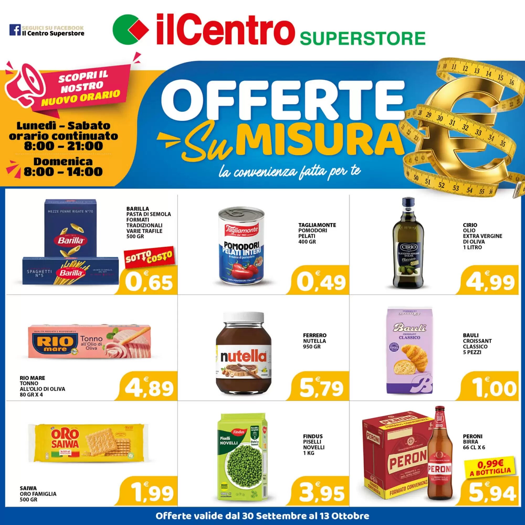 Volantino promozionale Il Centro Superstore  valide dal 30/09/2026 - Pagina 1.