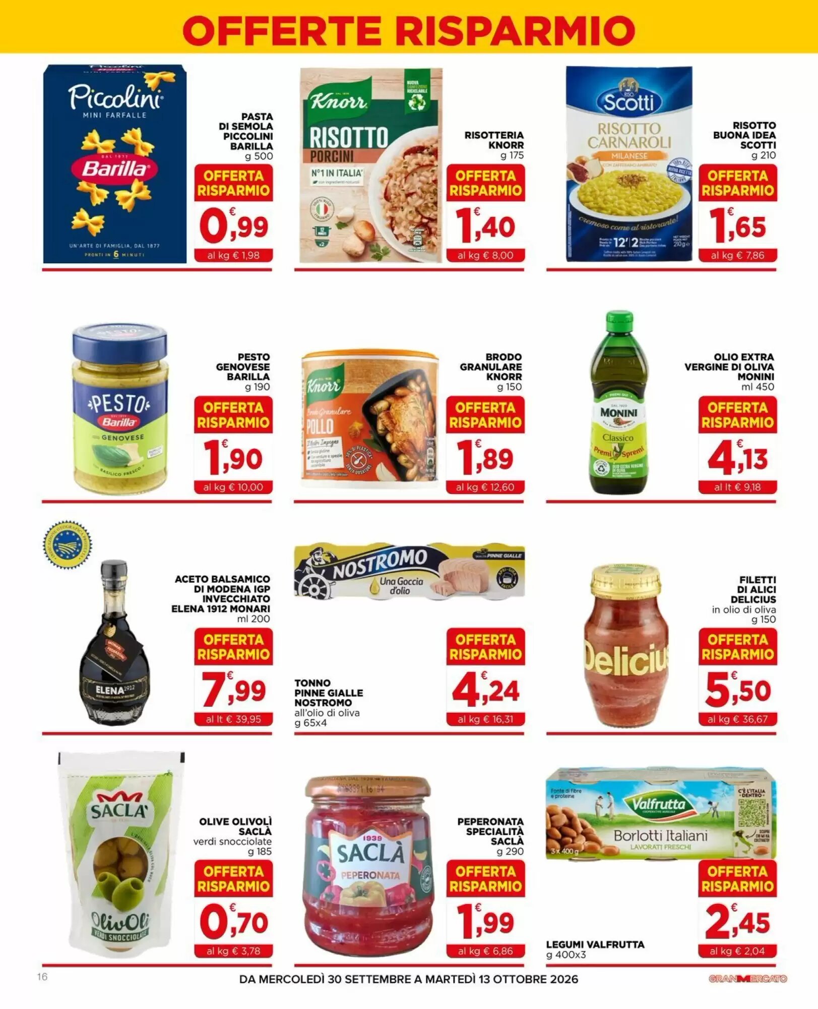 Volantino promozionale Gran mercato  valide dal 30/09/2026 - Pagina 16.